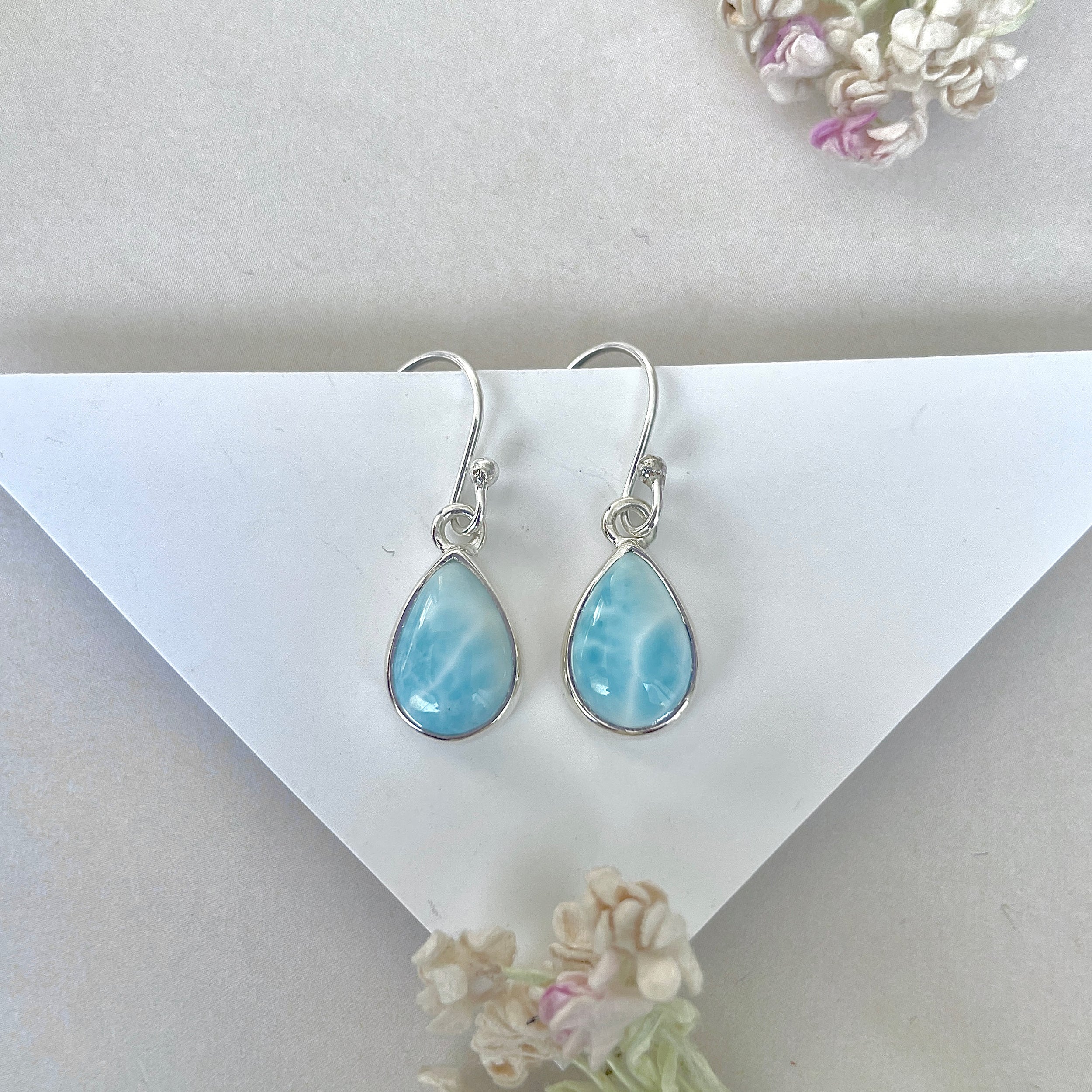 Larimar Earring-(LAR-E-3725.)