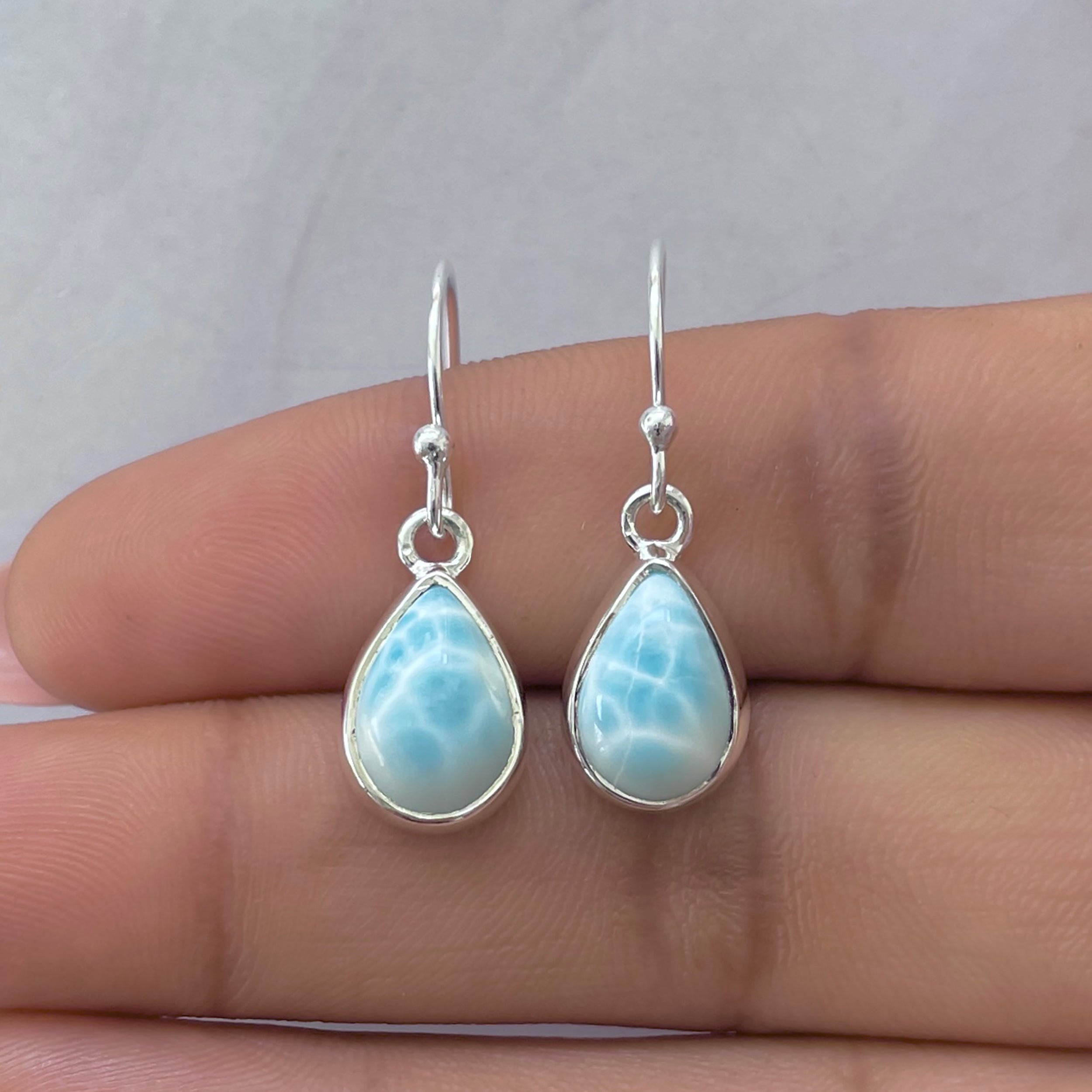Larimar Earring-(LAR-E-3726.)