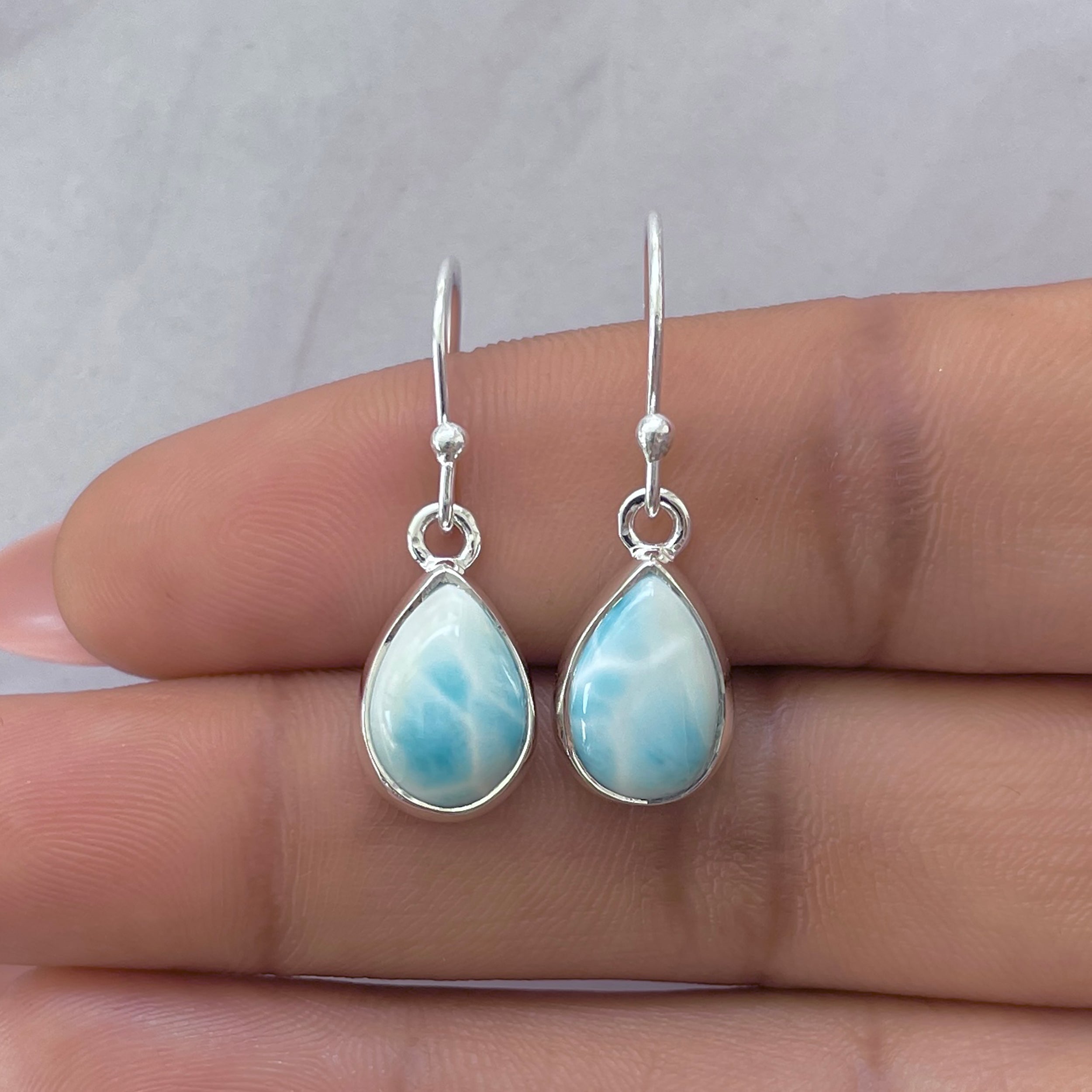 Larimar Earring-(LAR-E-3727.)