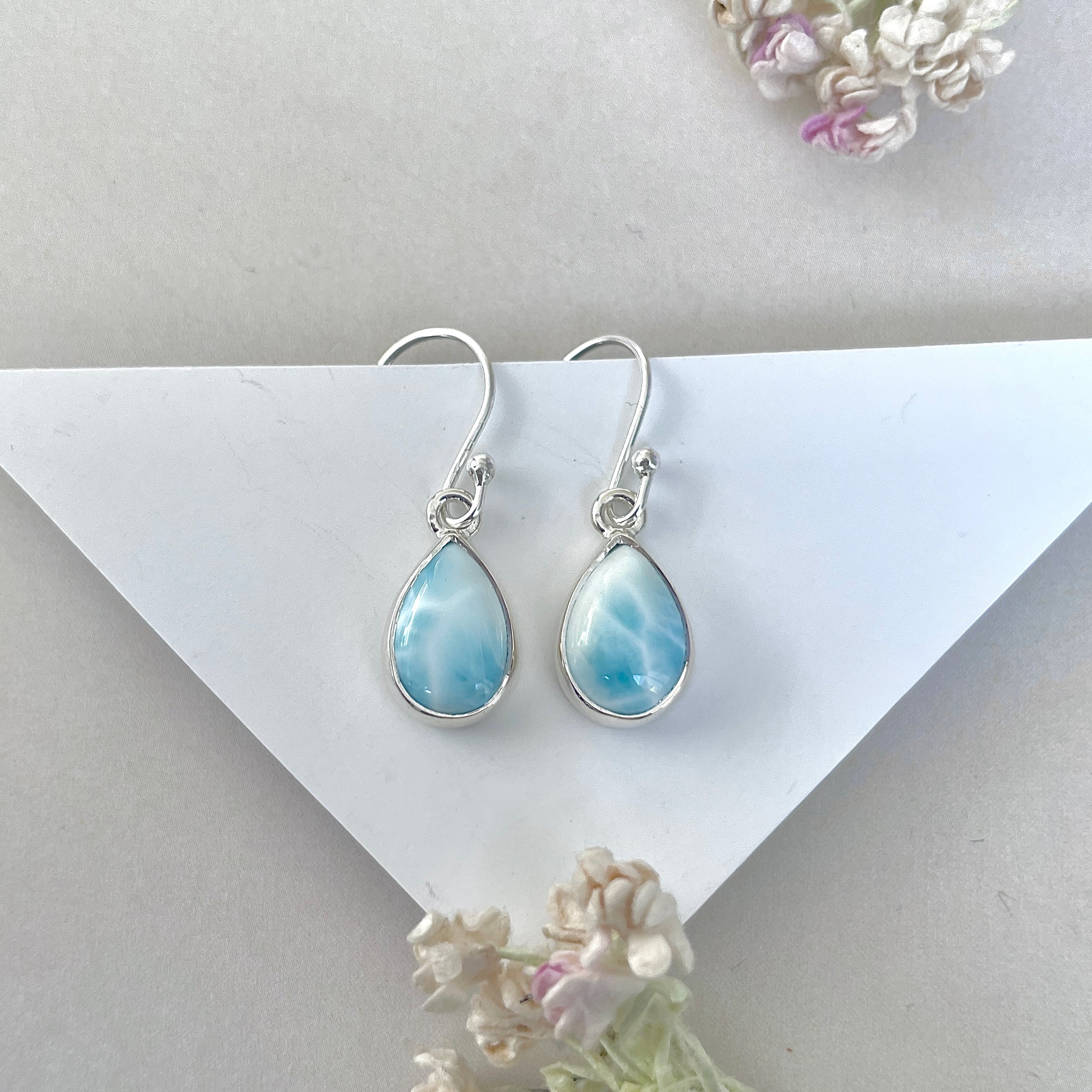 Larimar Earring-(LAR-E-3727.)