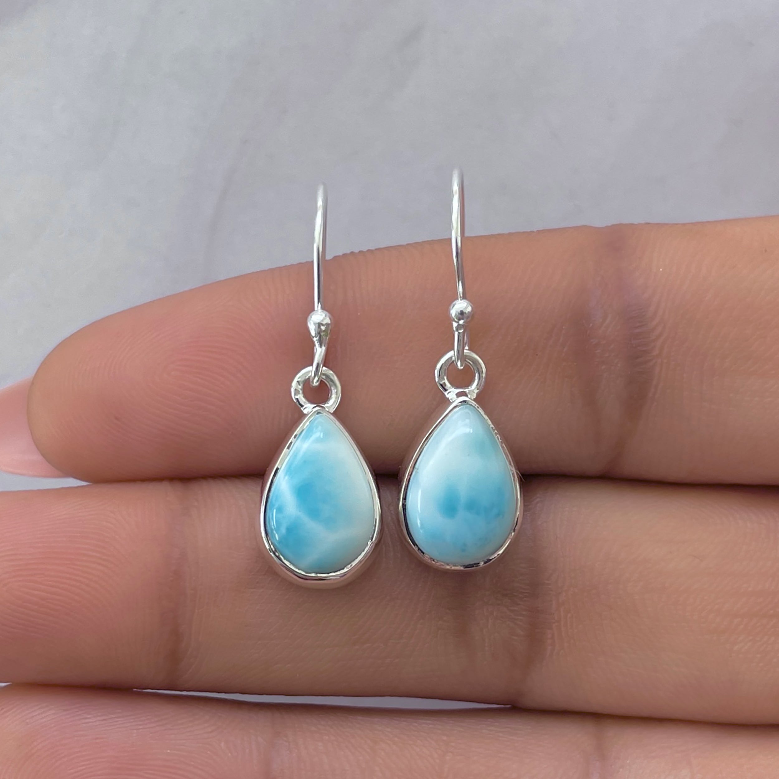 Larimar Earring-(LAR-E-3728.)