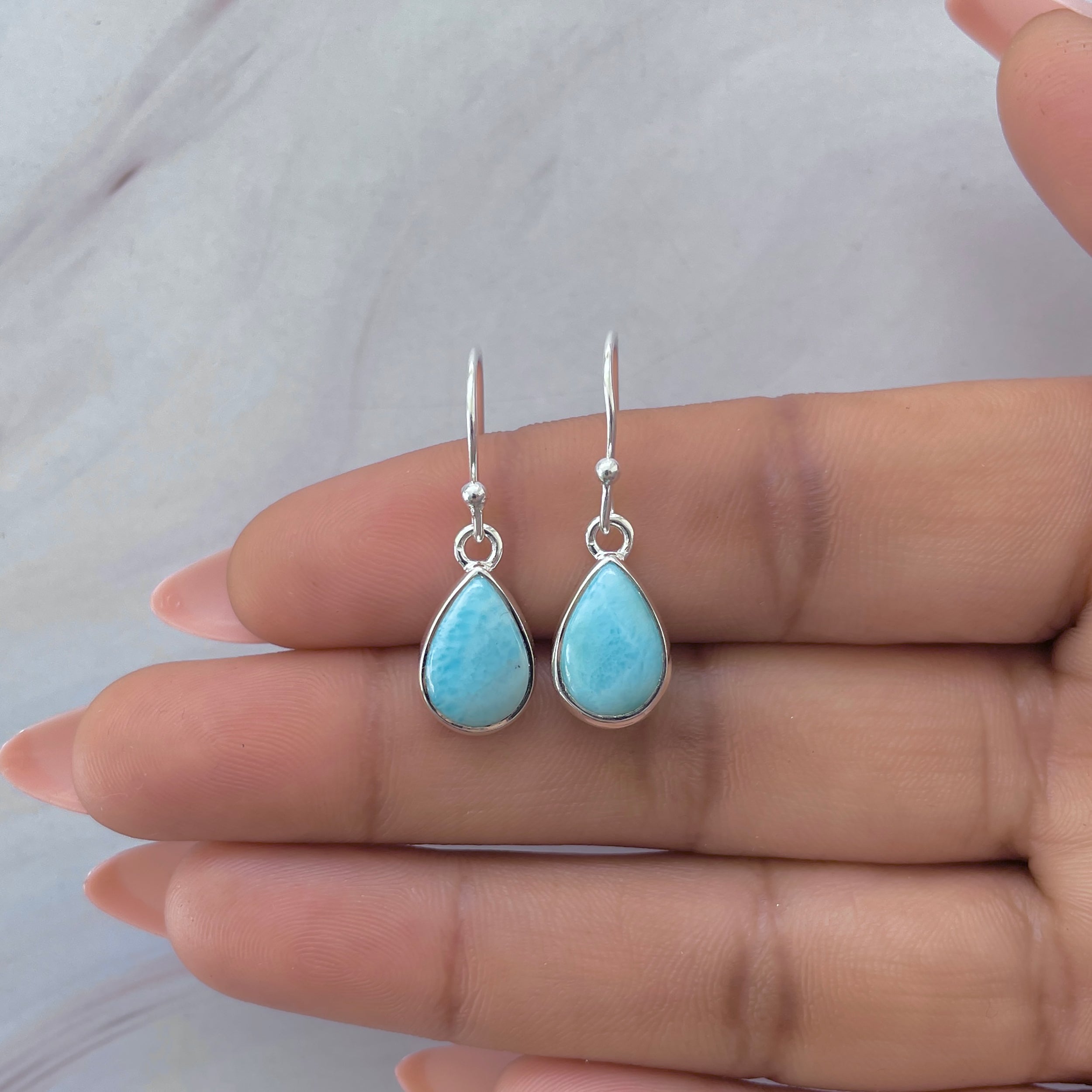 Larimar Earring-(LAR-E-3729.)