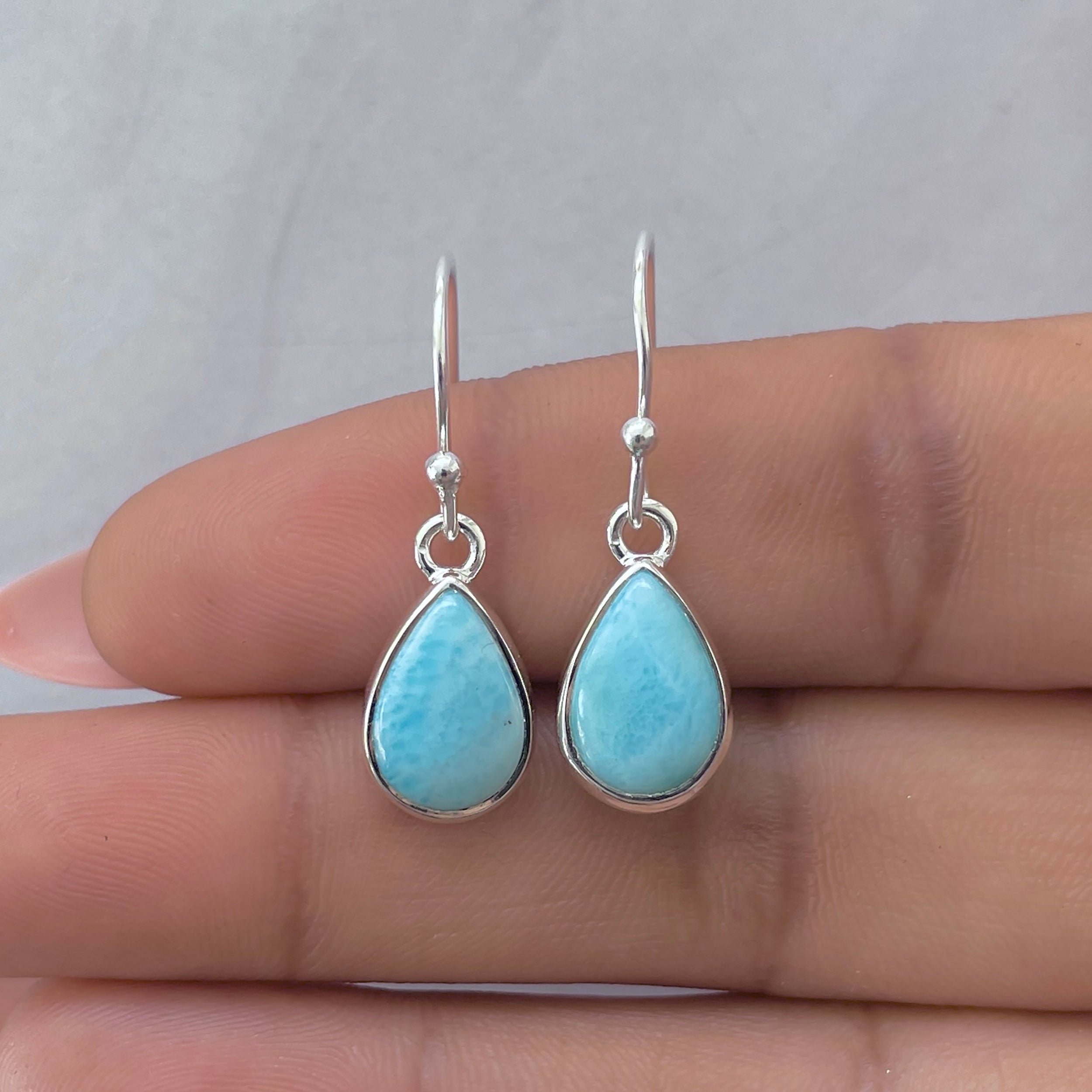 Larimar Earring-(LAR-E-3729.)