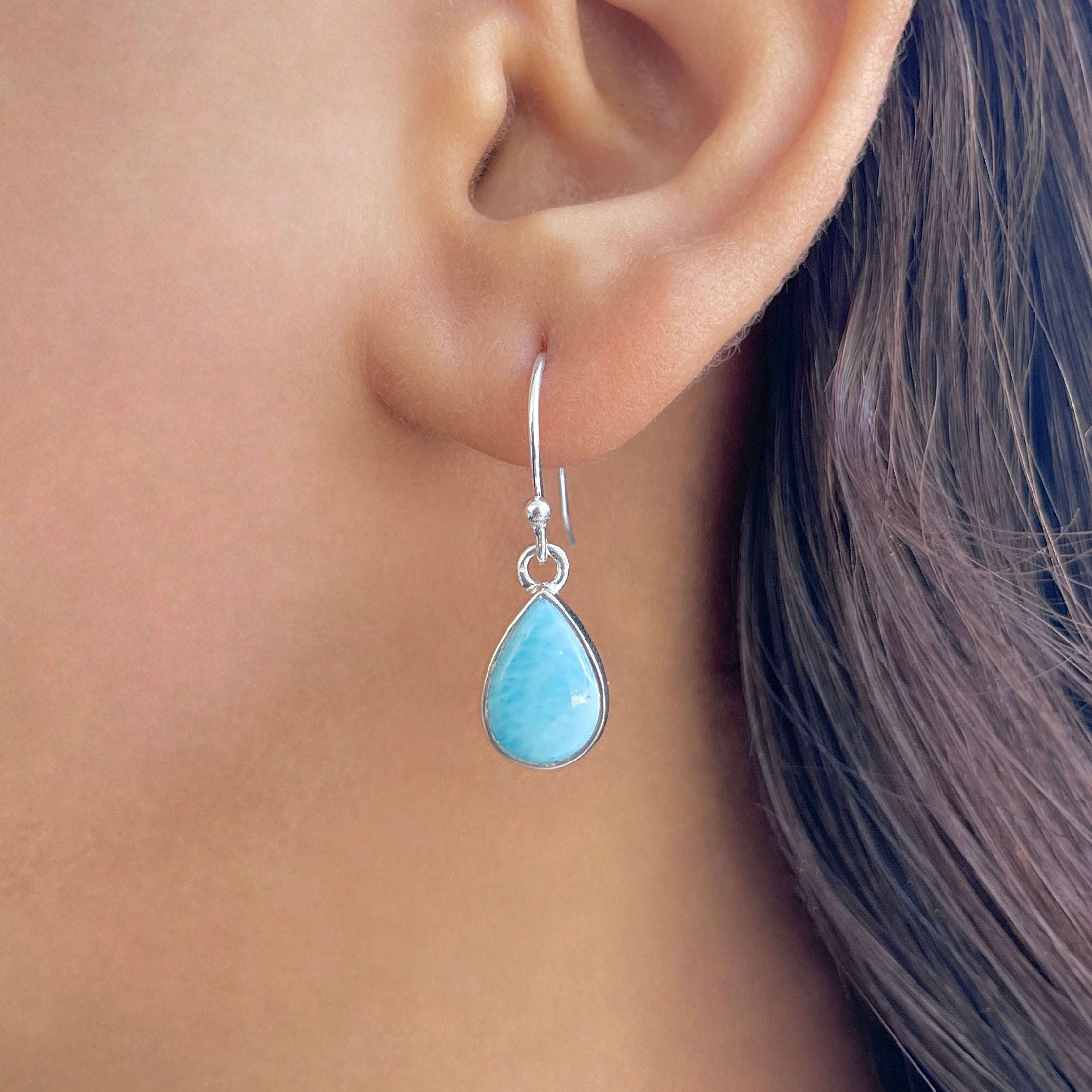 Larimar Earring-(LAR-E-3729.)