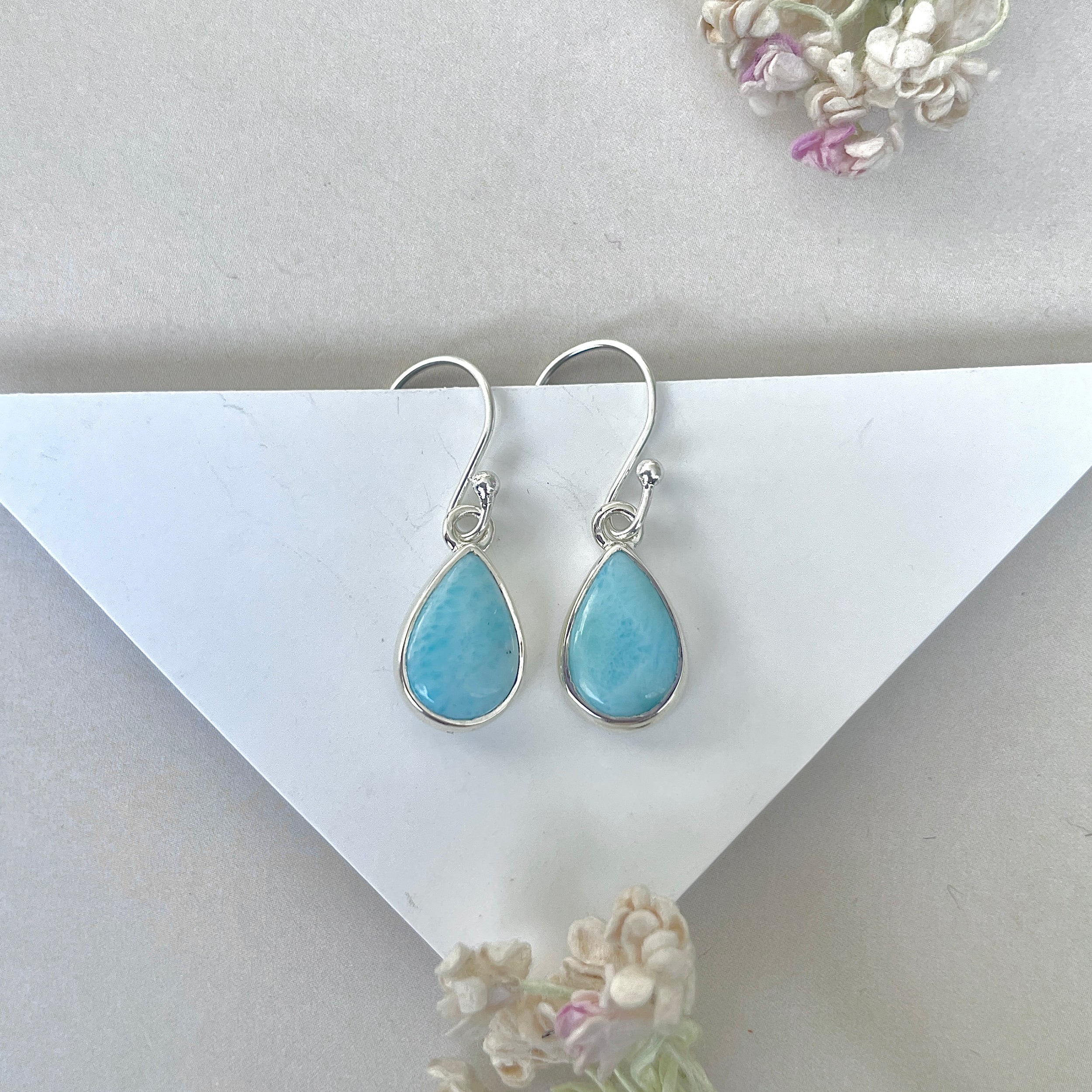 Larimar Earring-(LAR-E-3729.)