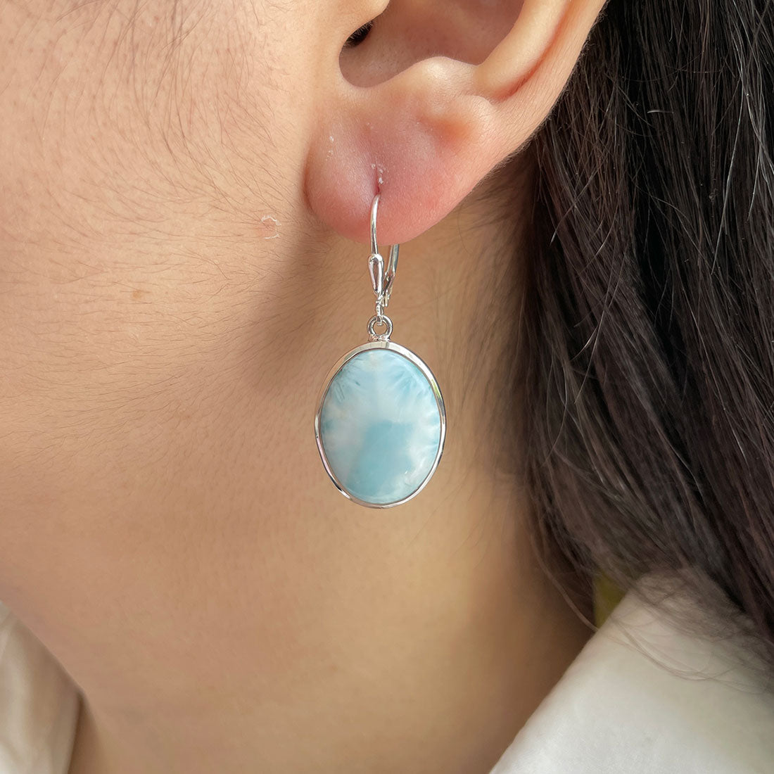 Larimar Earring-(LAR-E-373.)