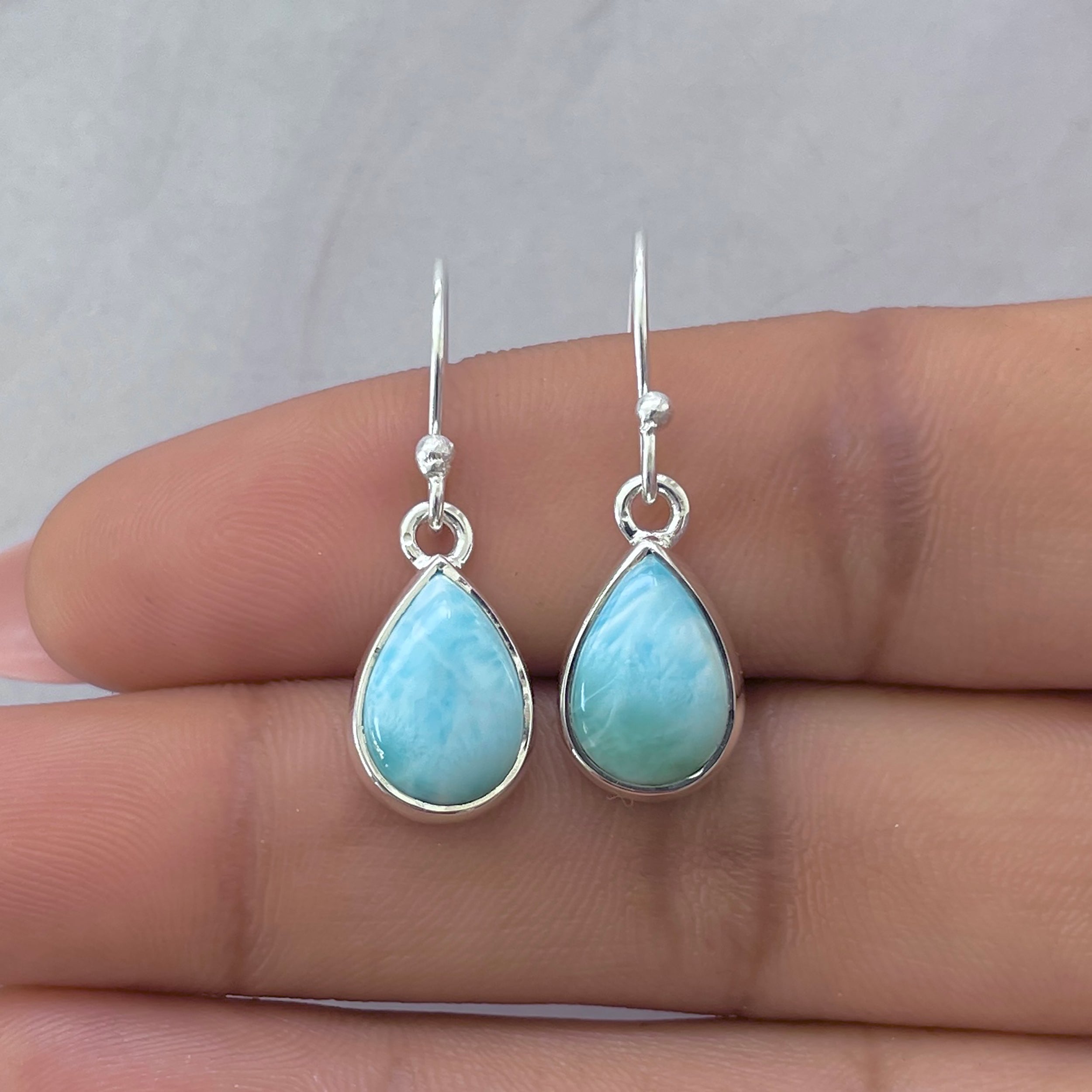 Larimar Earring-(LAR-E-3733.)