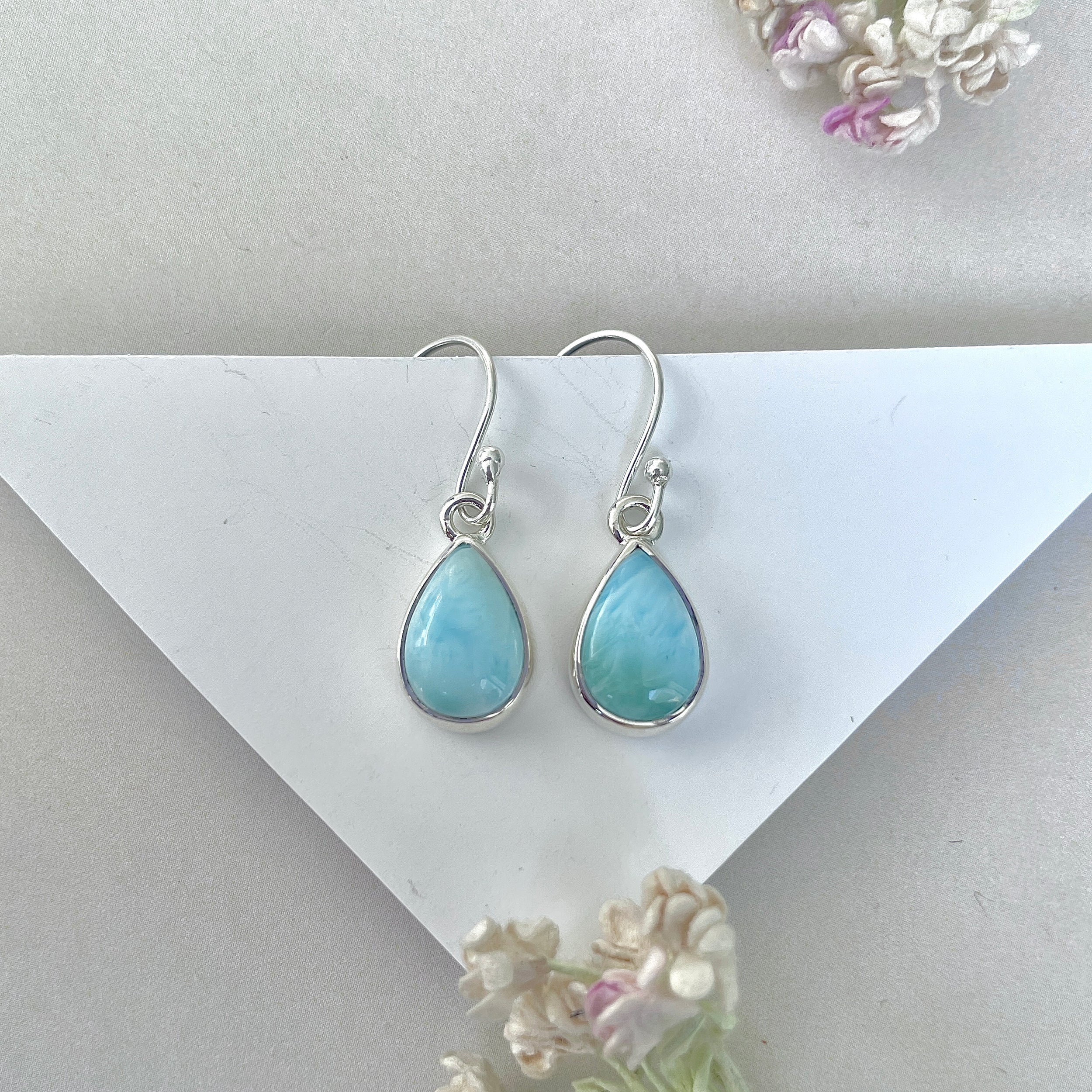 Larimar Earring-(LAR-E-3733.)