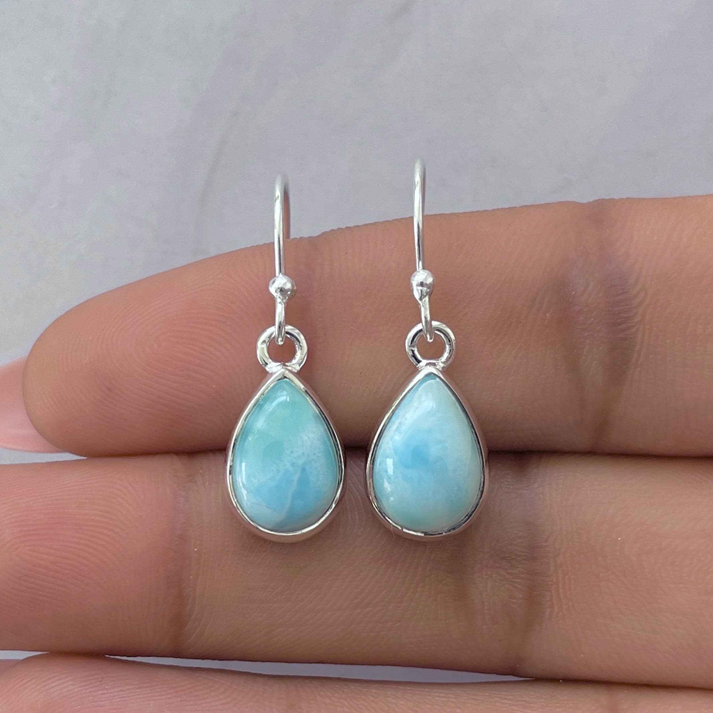 Larimar Earring-(LAR-E-3734.)