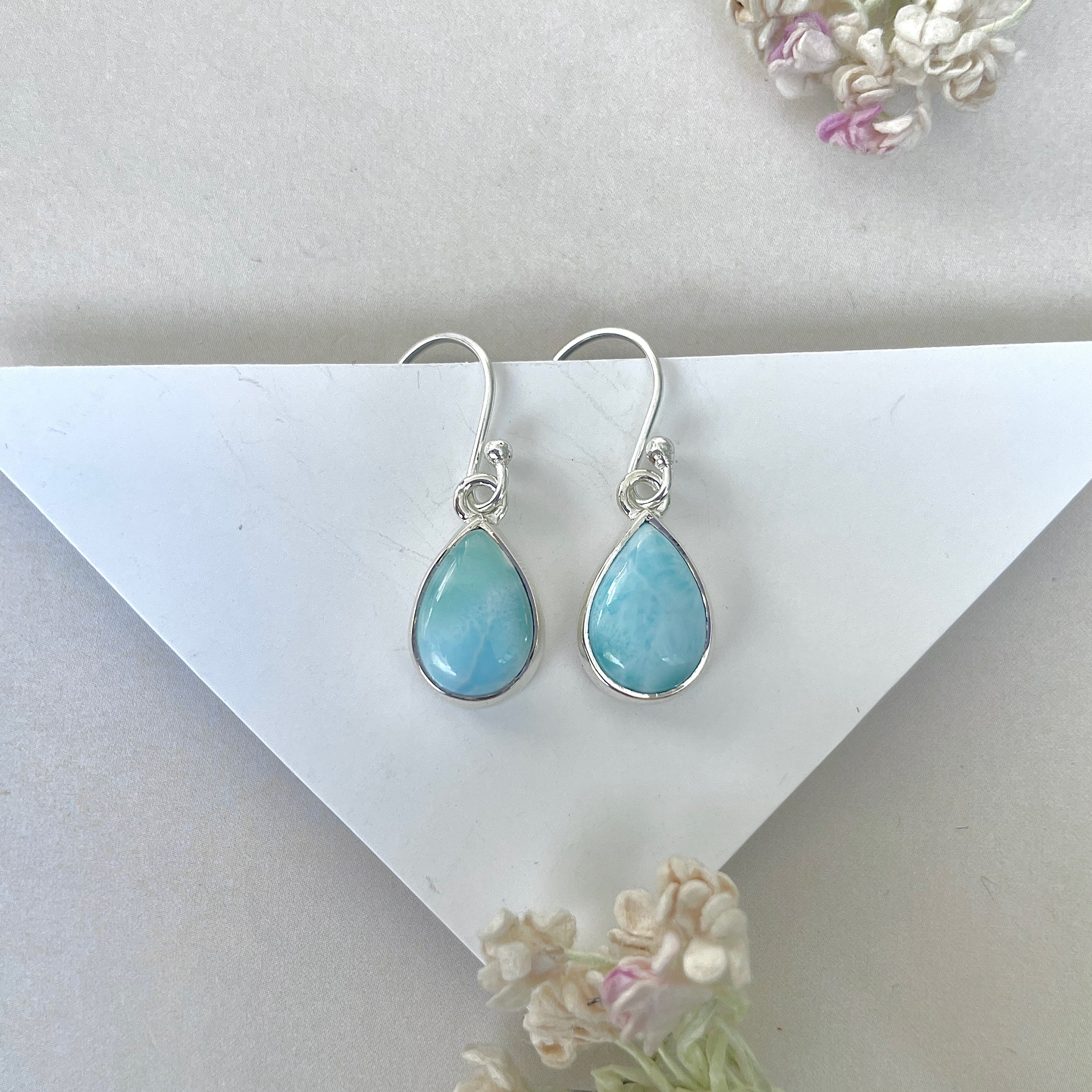 Larimar Earring-(LAR-E-3734.)
