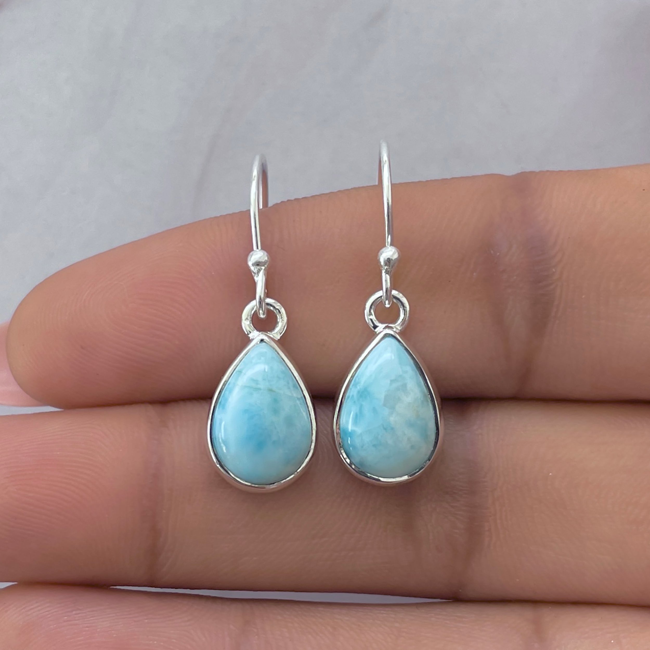 Larimar Earring-(LAR-E-3735.)