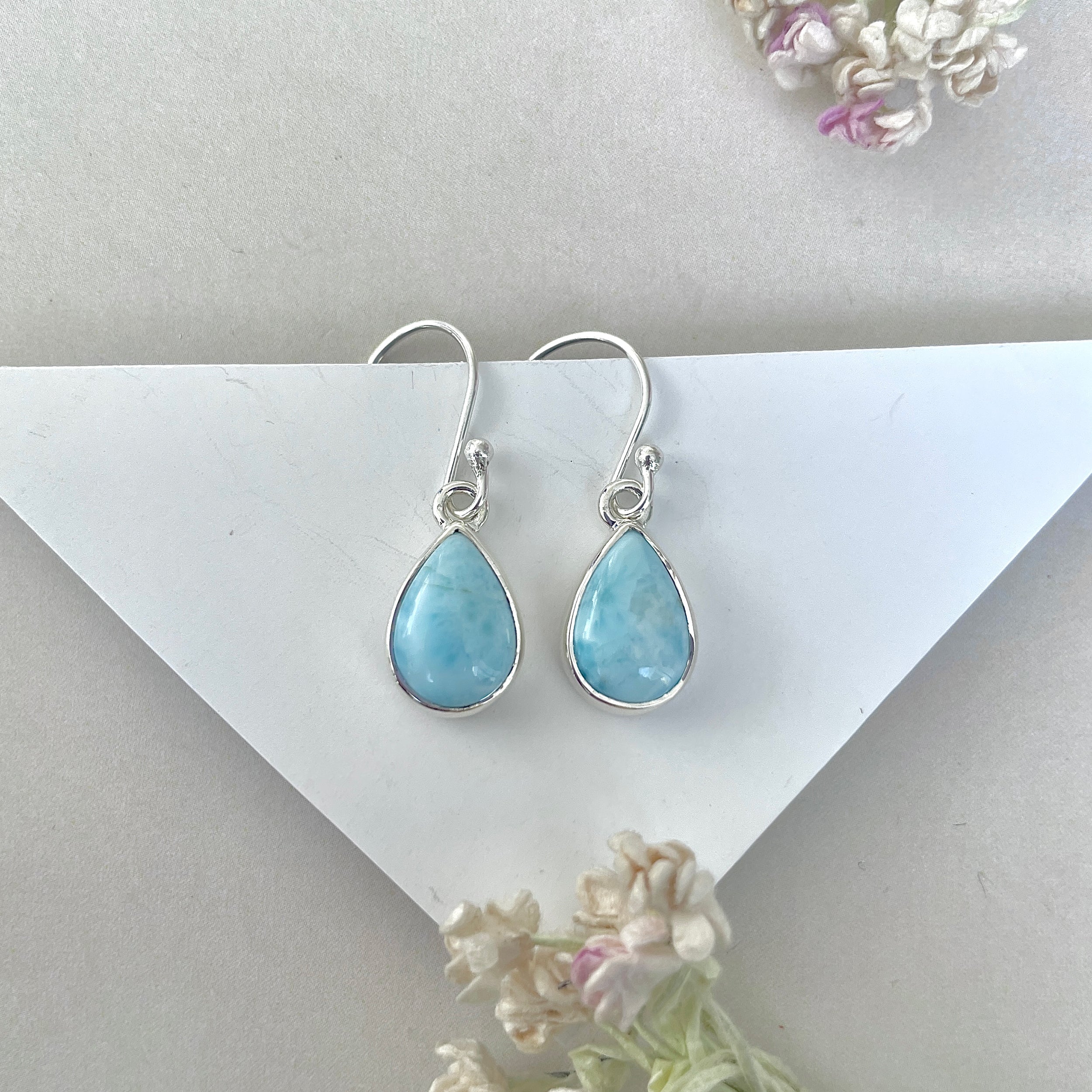 Larimar Earring-(LAR-E-3735.)