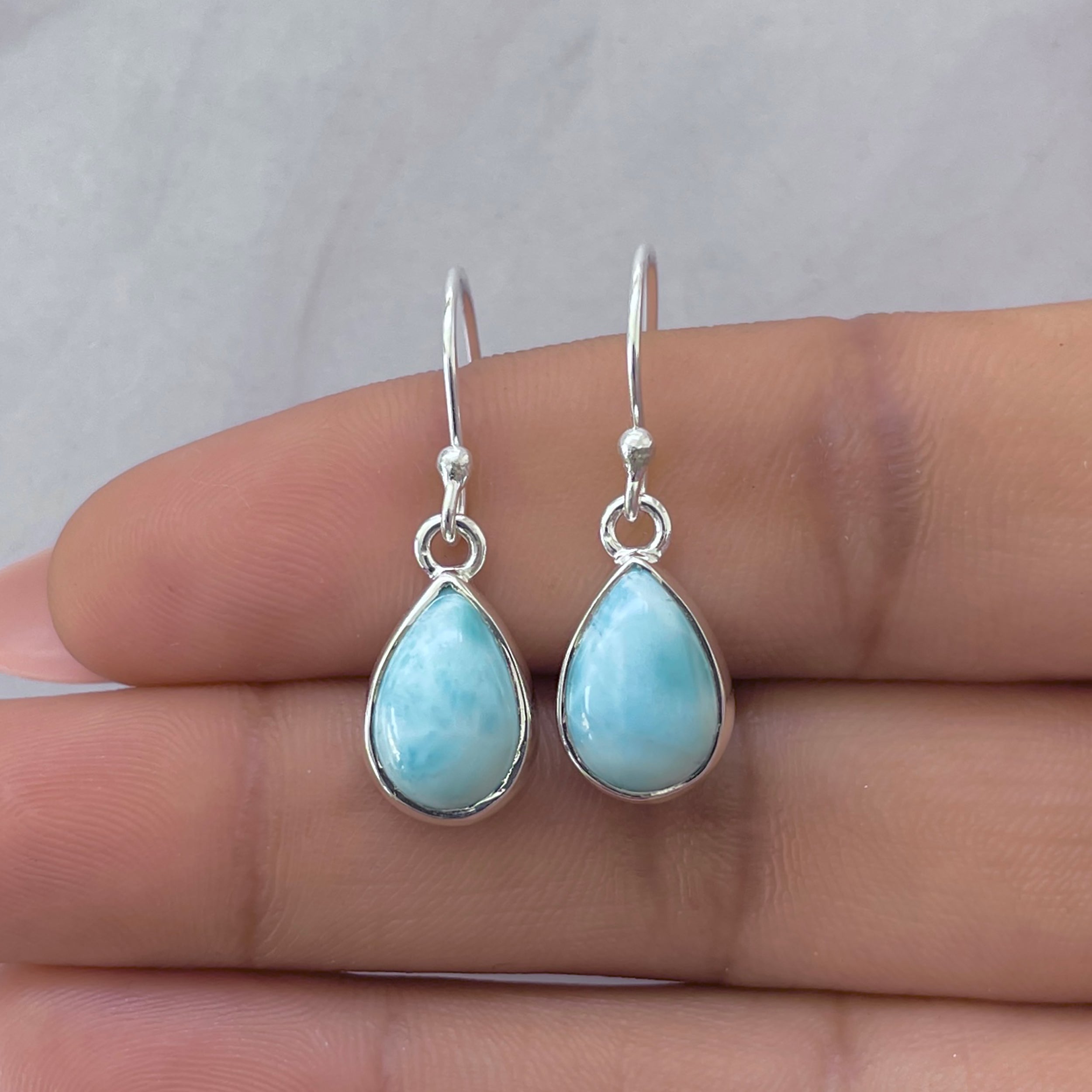 Larimar Earring-(LAR-E-3736.)
