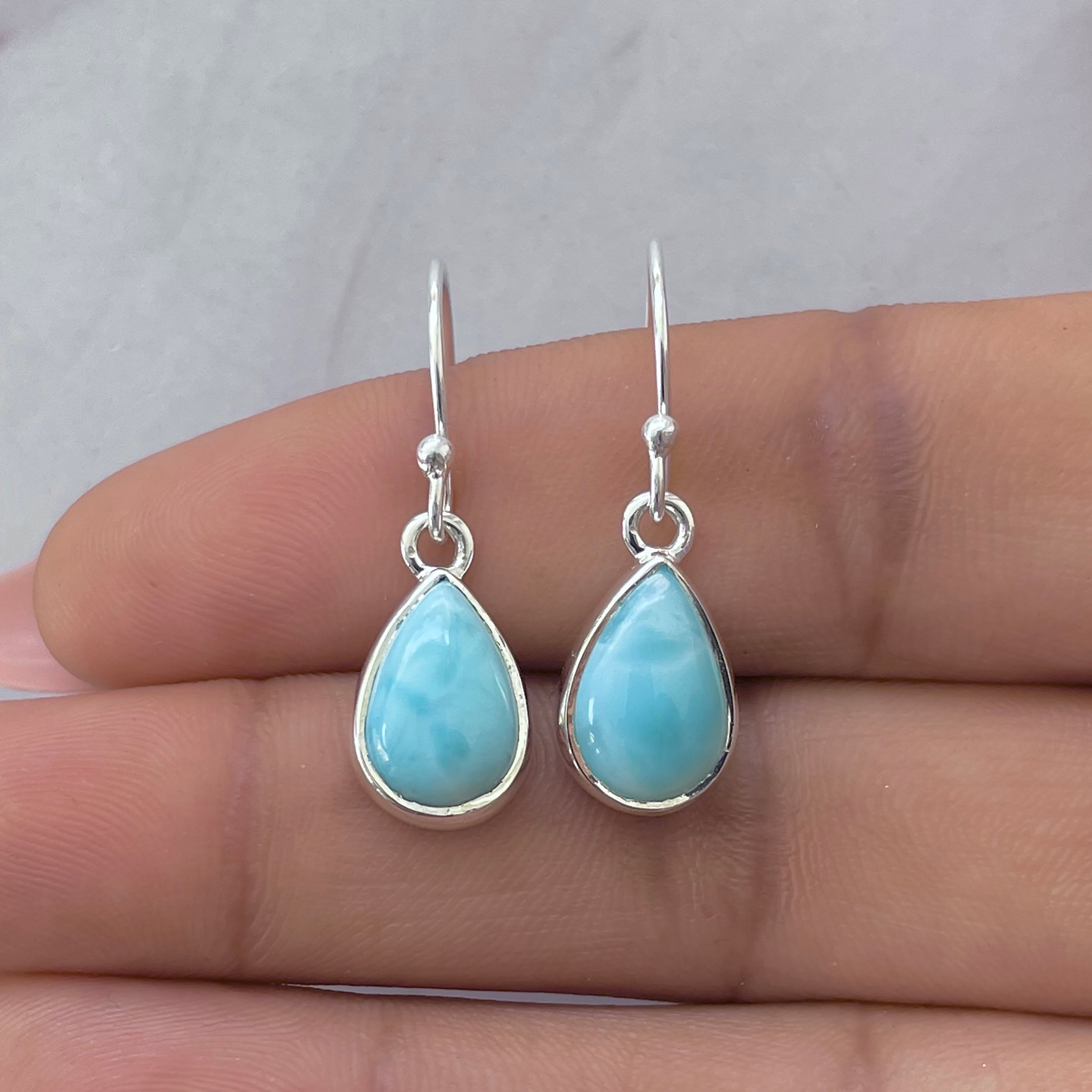 Larimar Earring-(LAR-E-3737.)