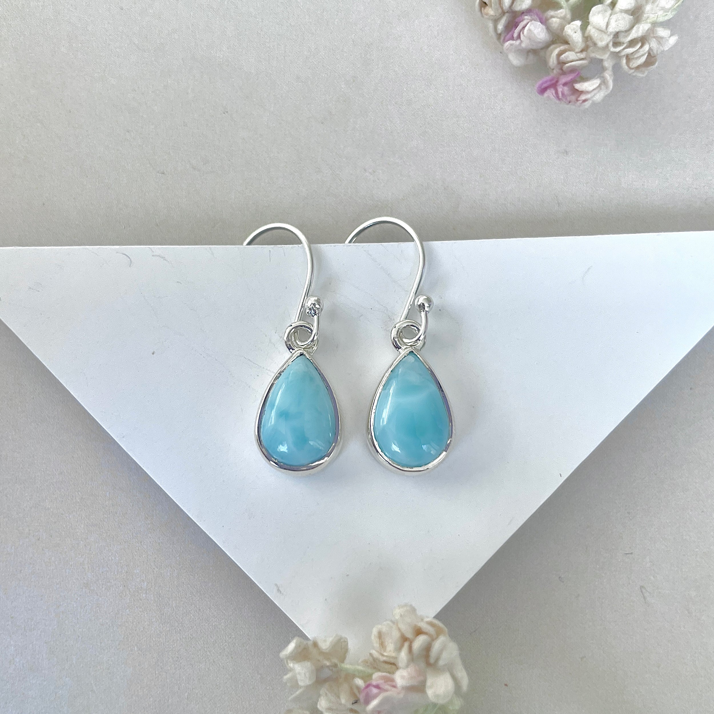 Larimar Earring-(LAR-E-3737.)