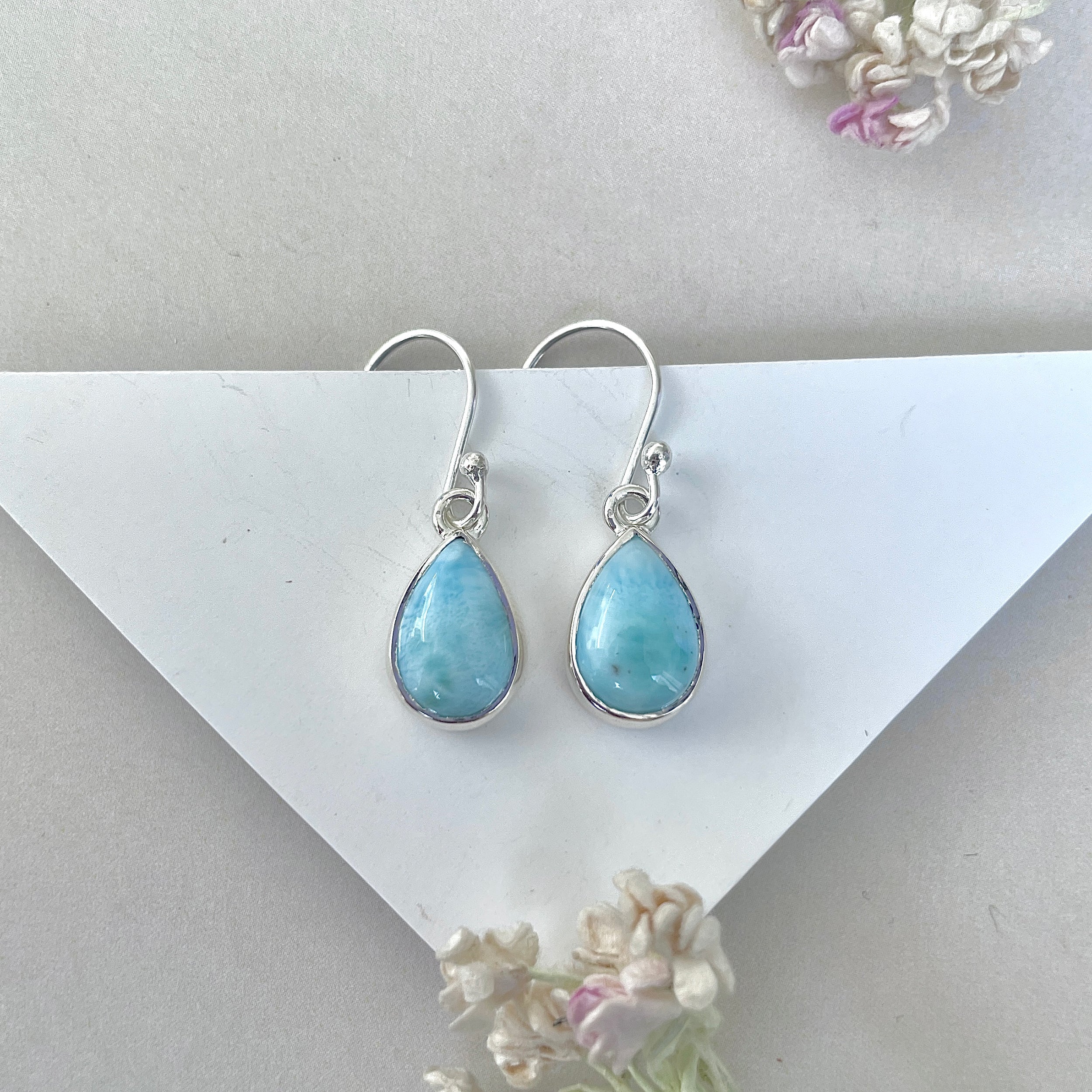 Larimar Earring-(LAR-E-3738.)
