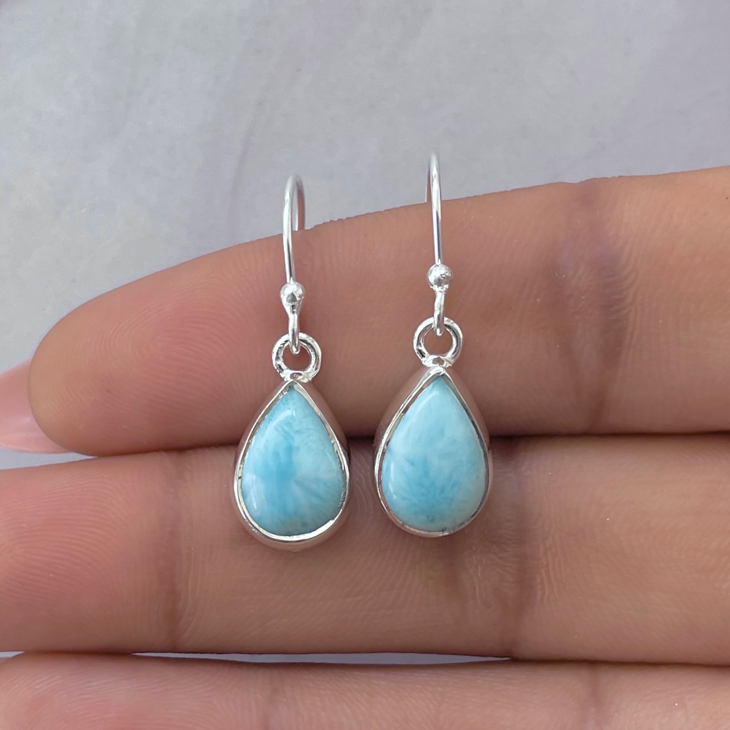 Larimar Earring-(LAR-E-3739.)