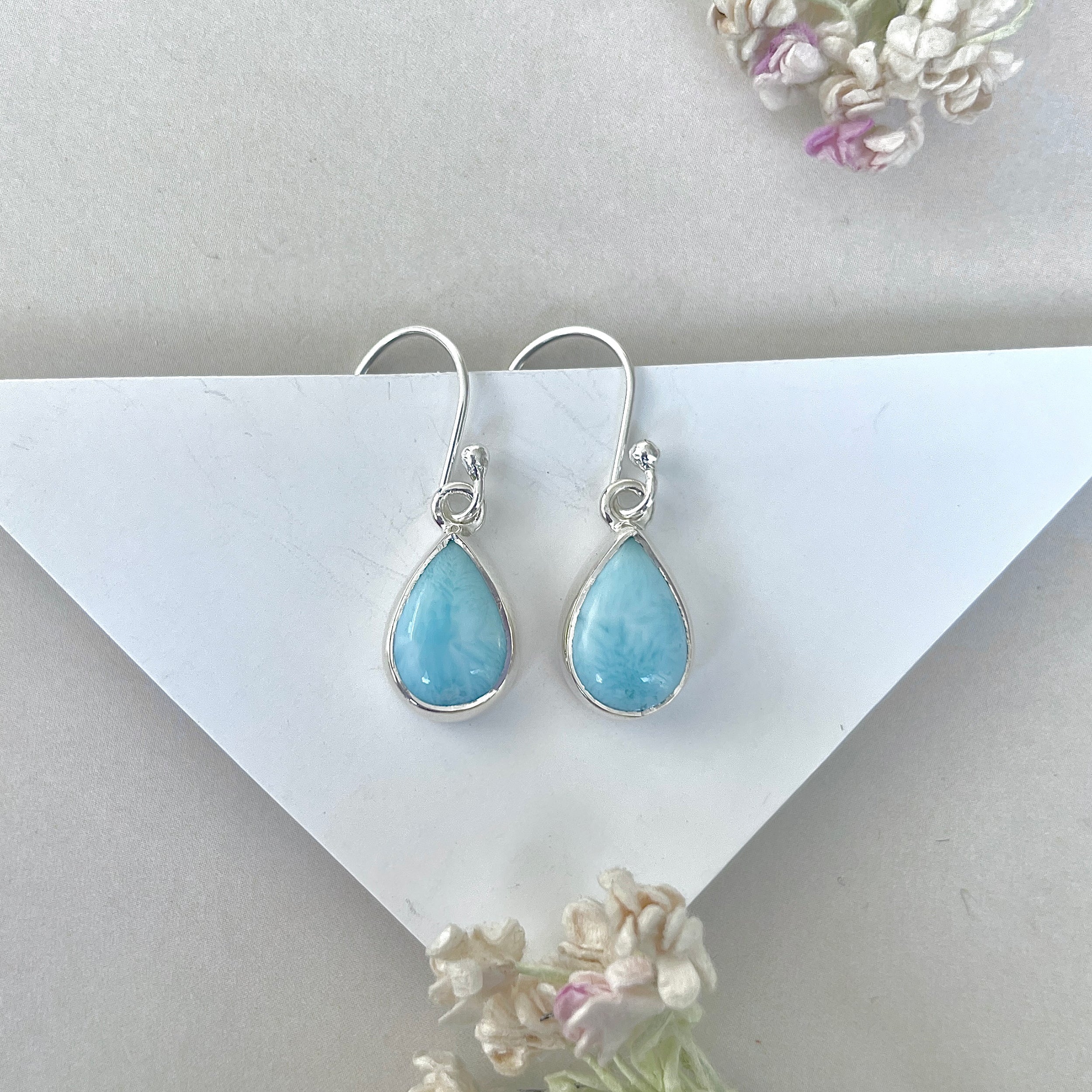 Larimar Earring-(LAR-E-3739.)
