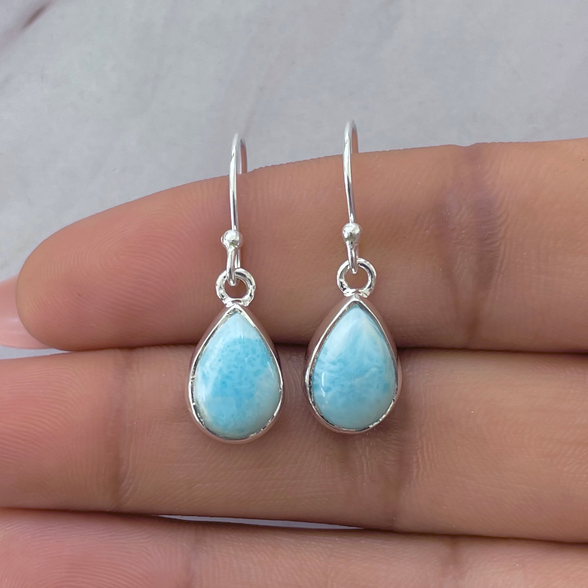 Larimar Earring-(LAR-E-3740.)
