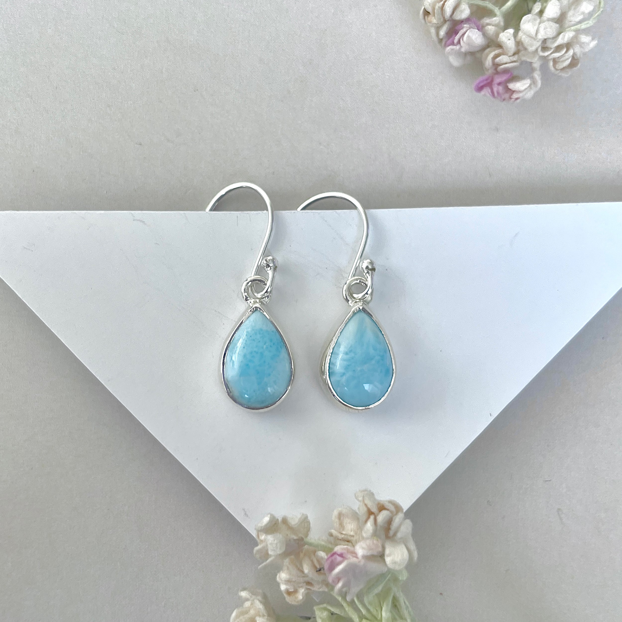 Larimar Earring-(LAR-E-3740.)