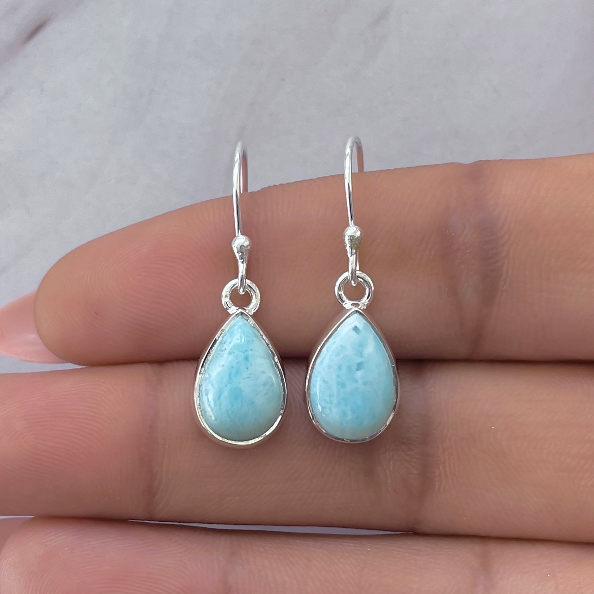 Larimar Earring-(LAR-E-3741.)