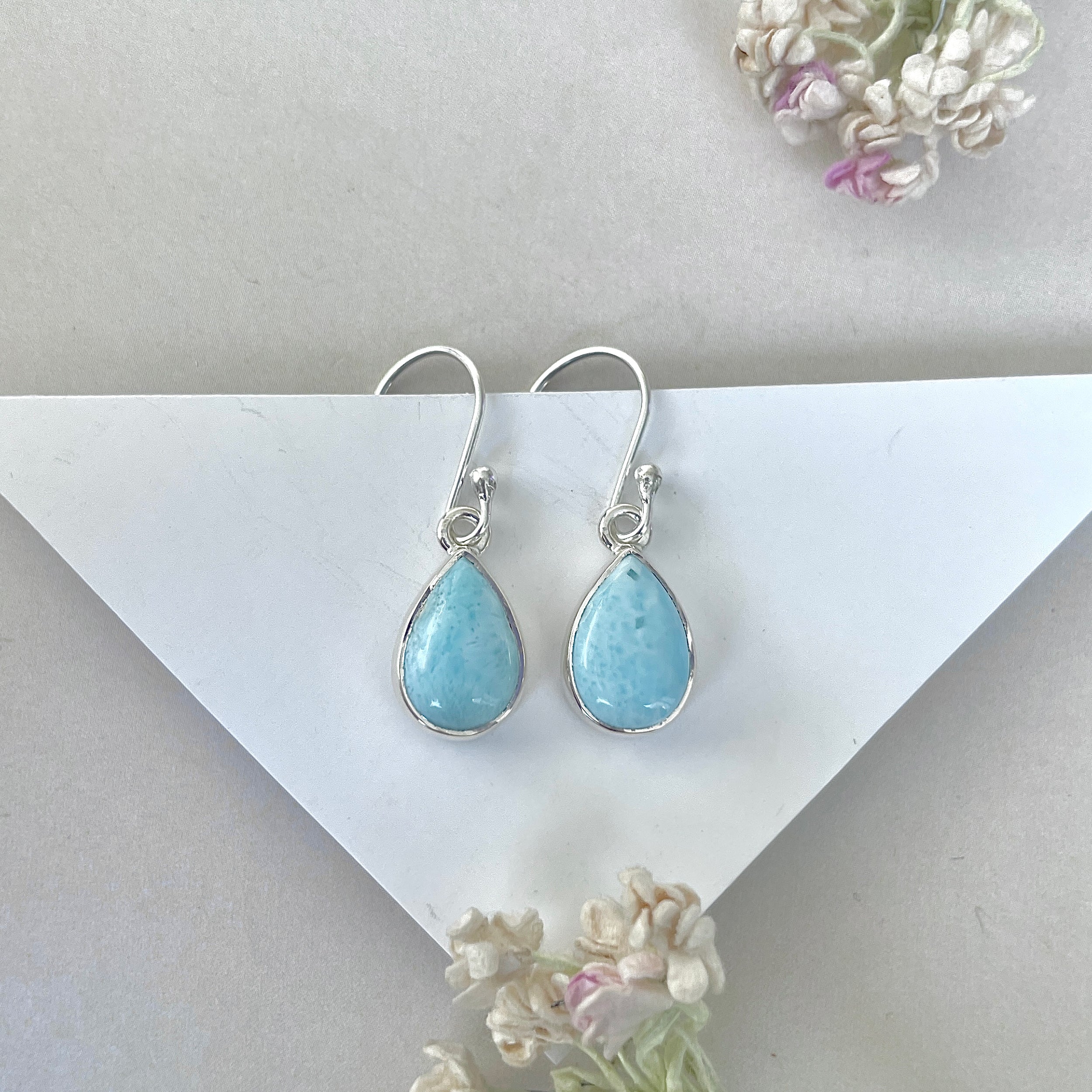 Larimar Earring-(LAR-E-3741.)