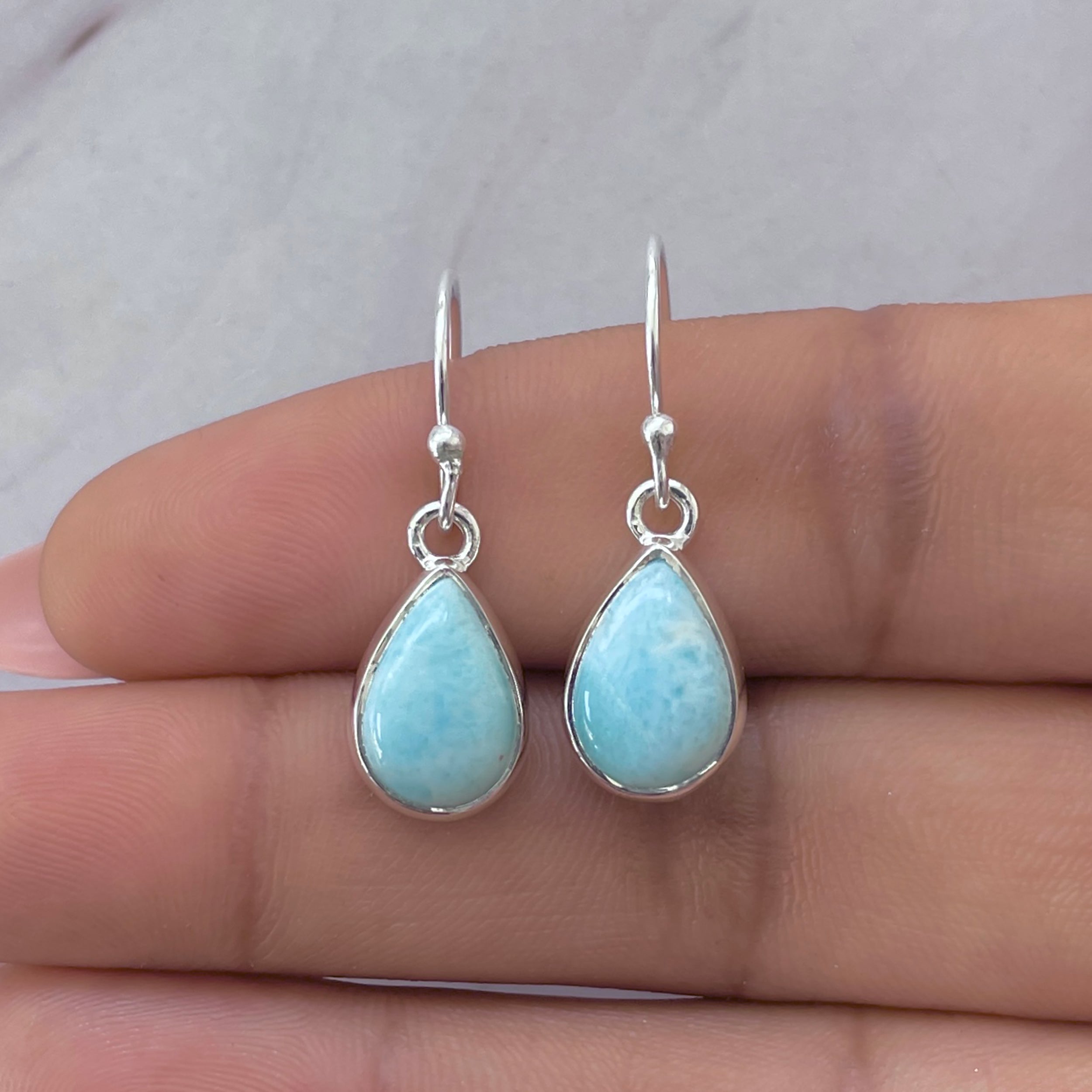 Larimar Earring-(LAR-E-3742.)