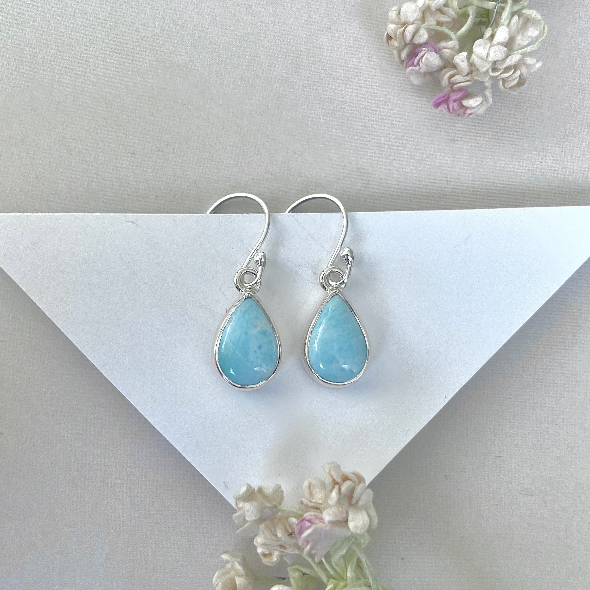 Larimar Earring-(LAR-E-3742.)