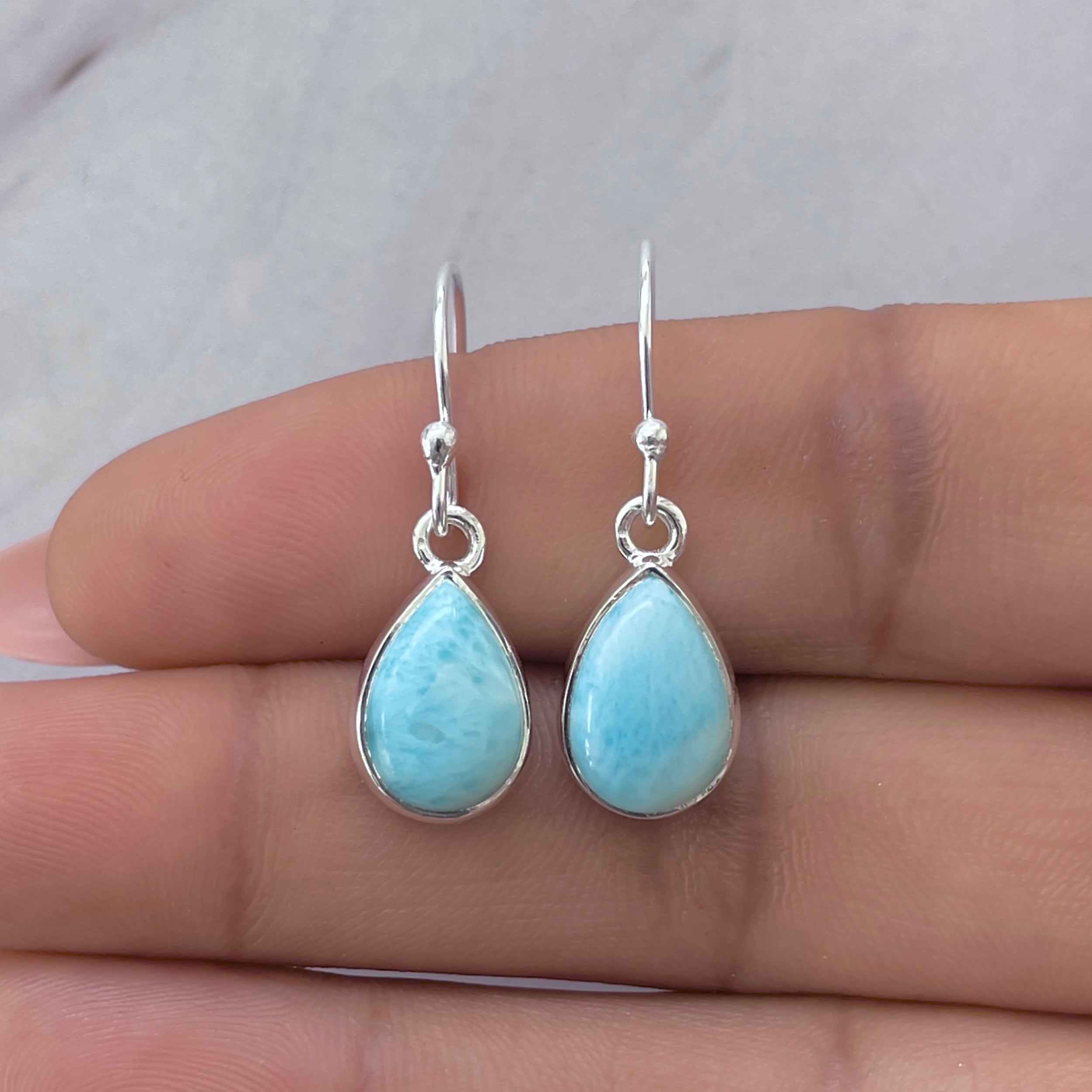 Larimar Earring-(LAR-E-3743.)