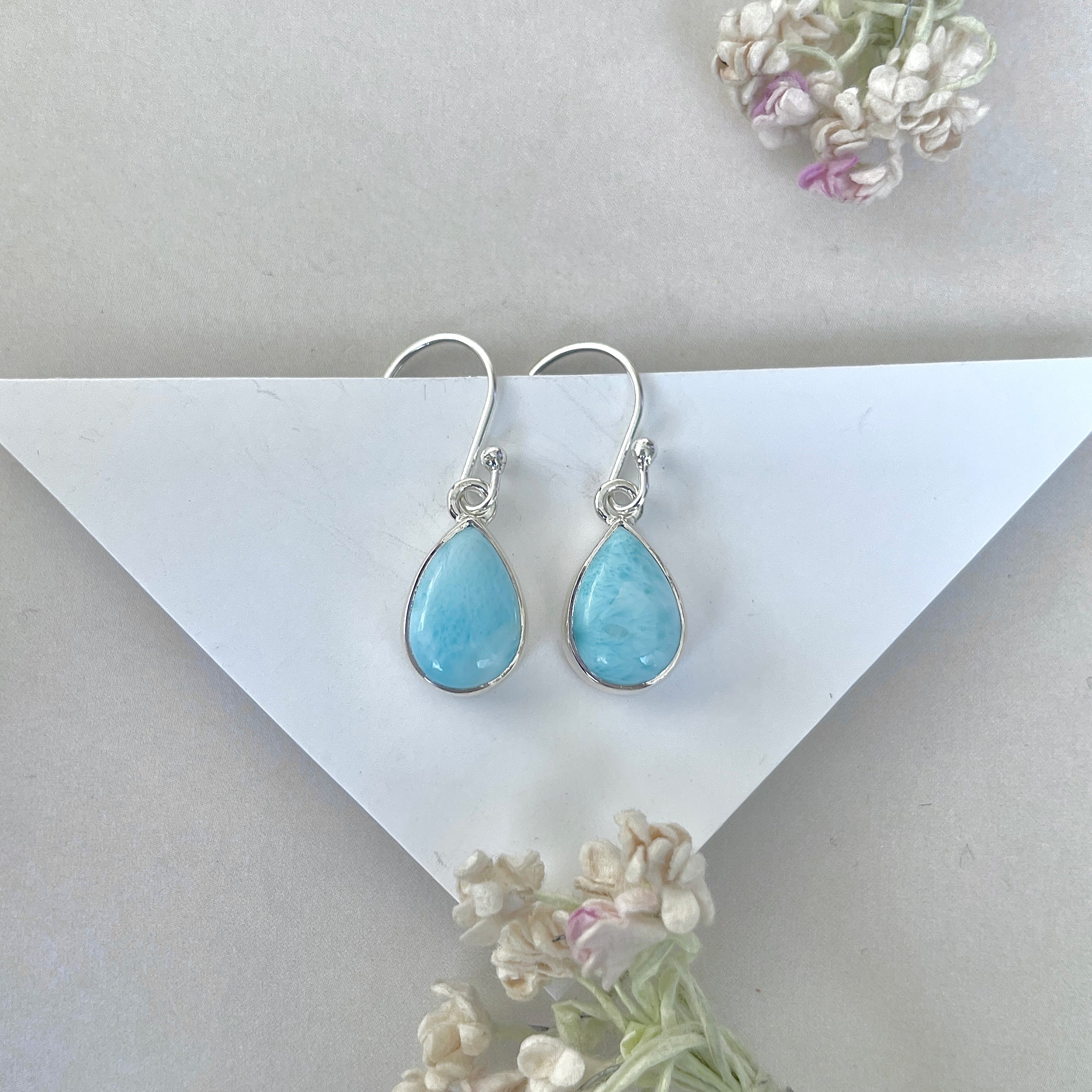 Larimar Earring-(LAR-E-3743.)