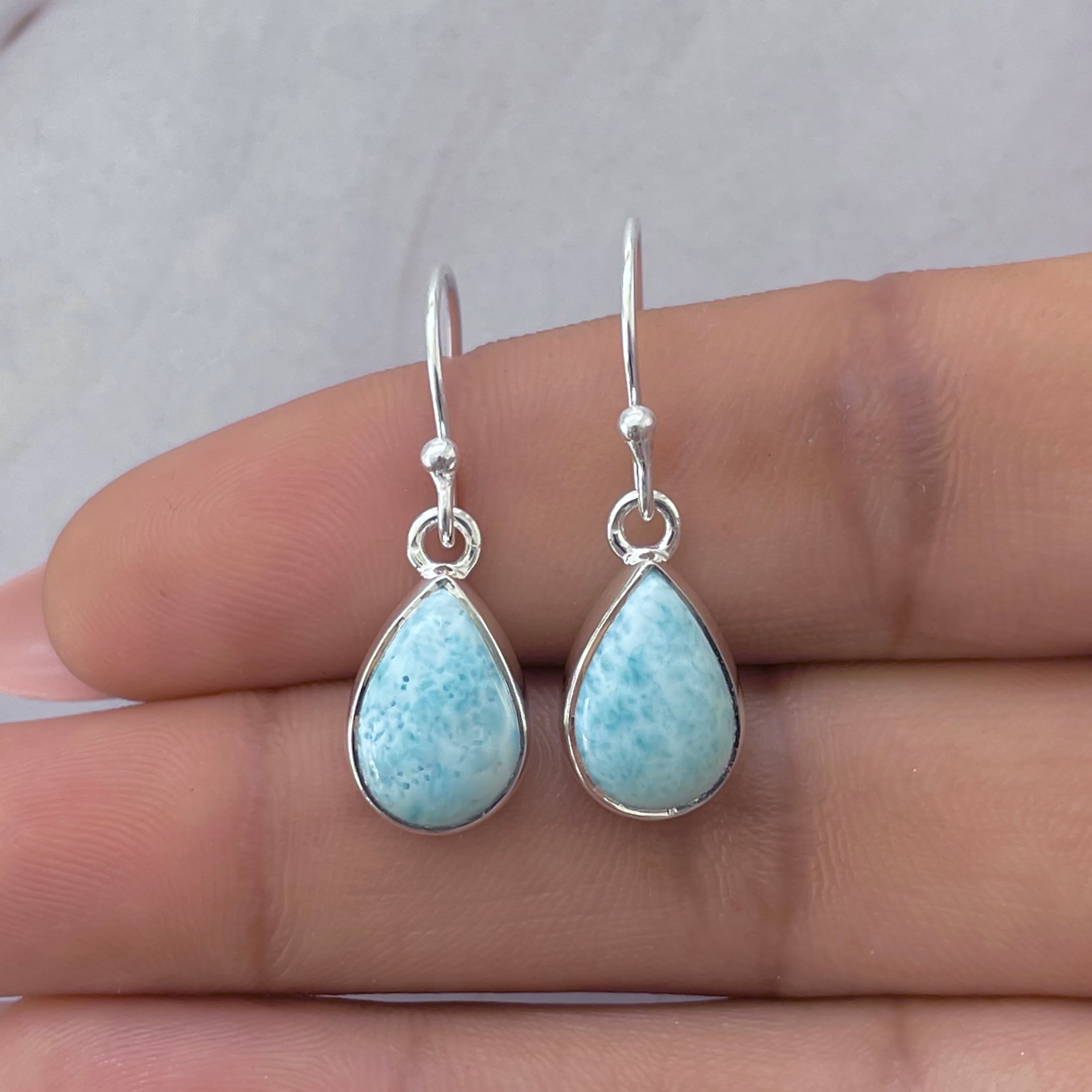 Larimar Earring-(LAR-E-3744.)