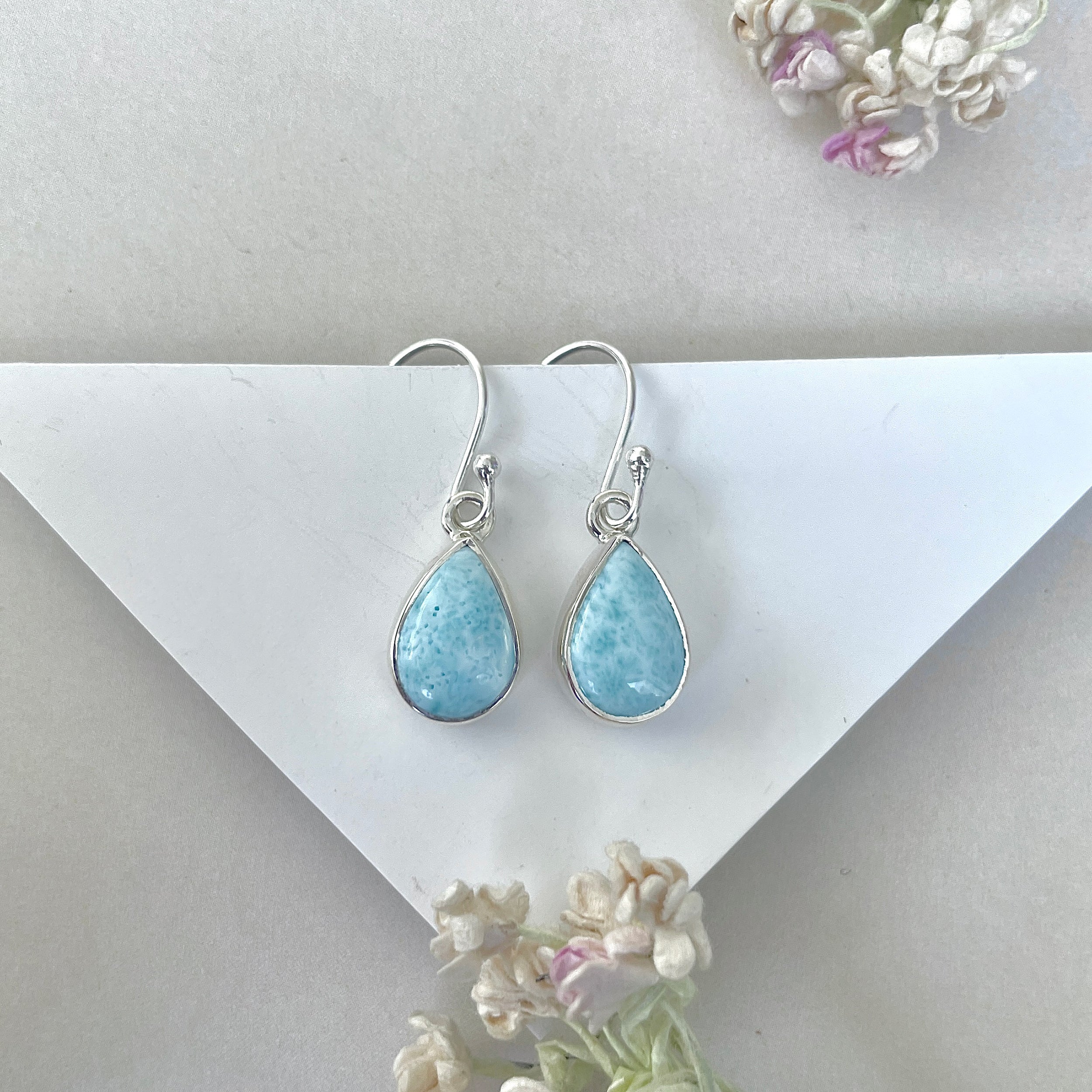 Larimar Earring-(LAR-E-3744.)