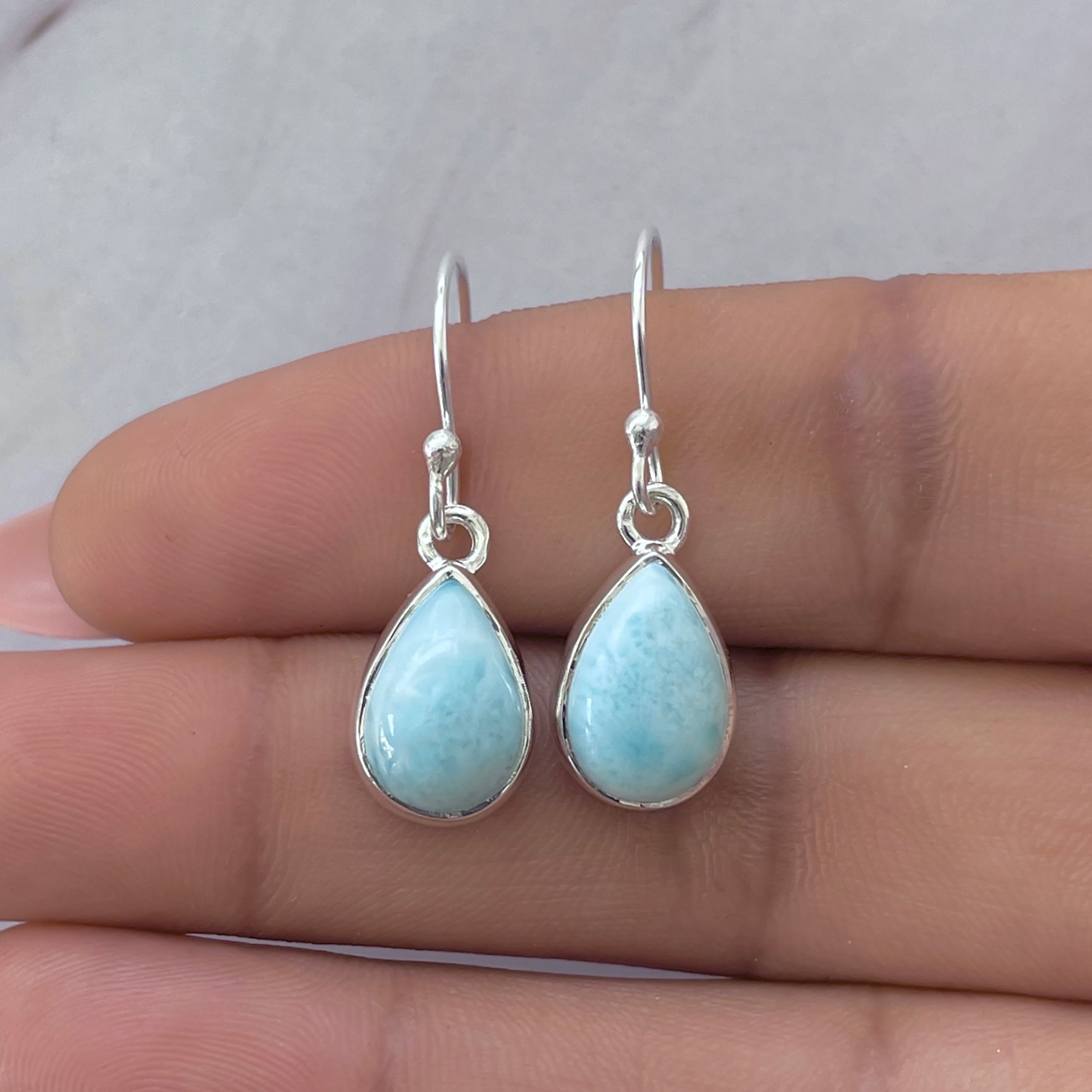 Larimar Earring-(LAR-E-3745.)