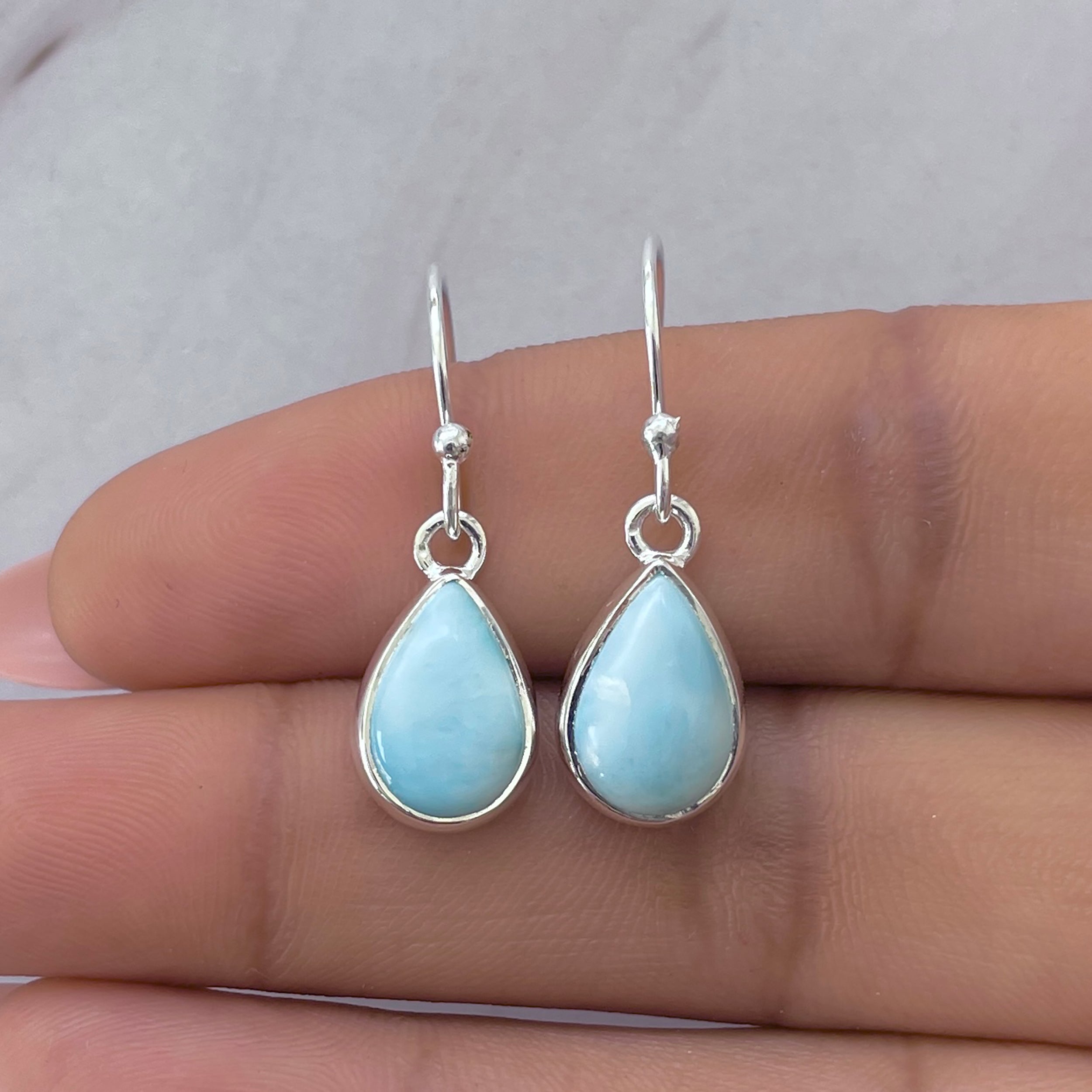 Larimar Earring-(LAR-E-3746.)