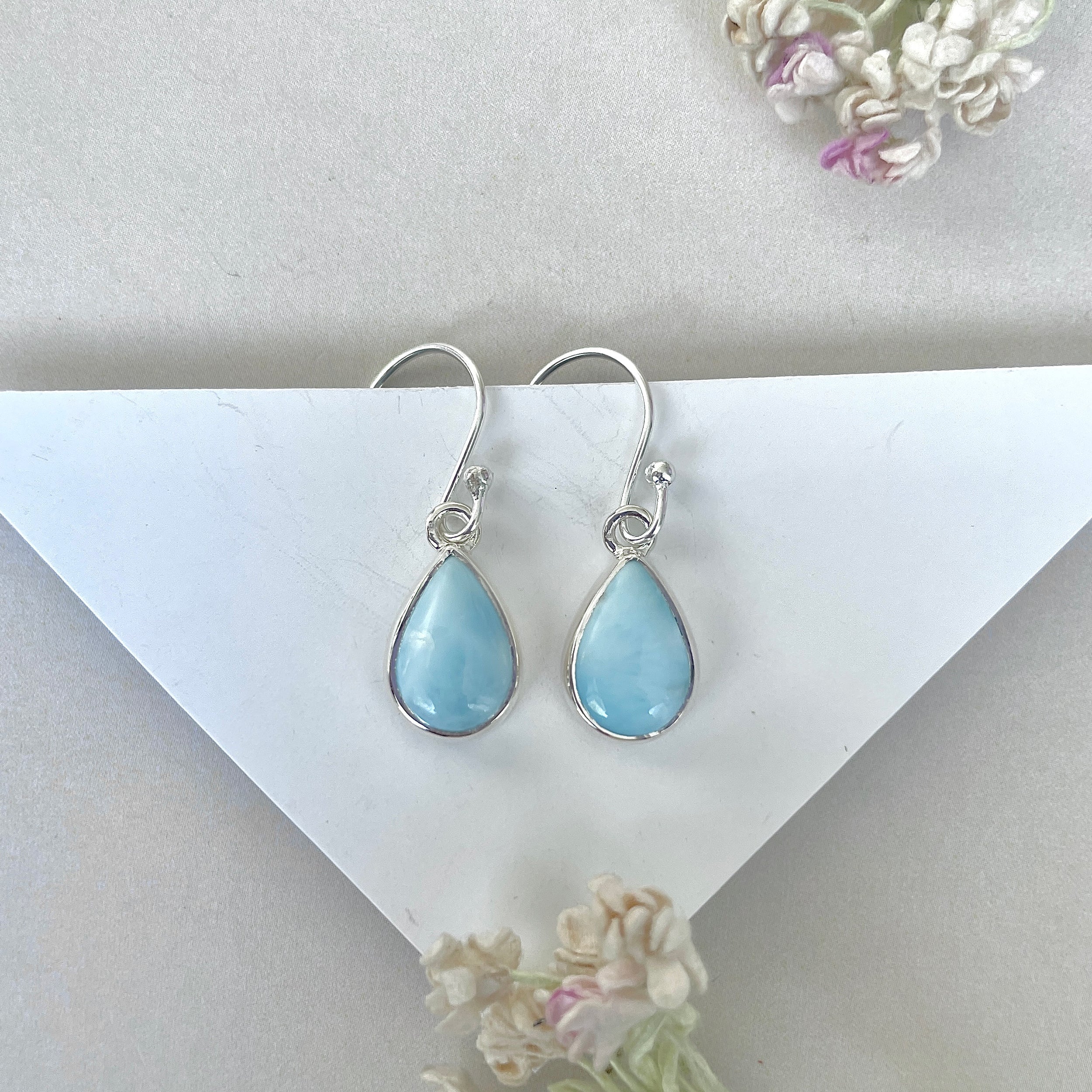 Larimar Earring-(LAR-E-3746.)