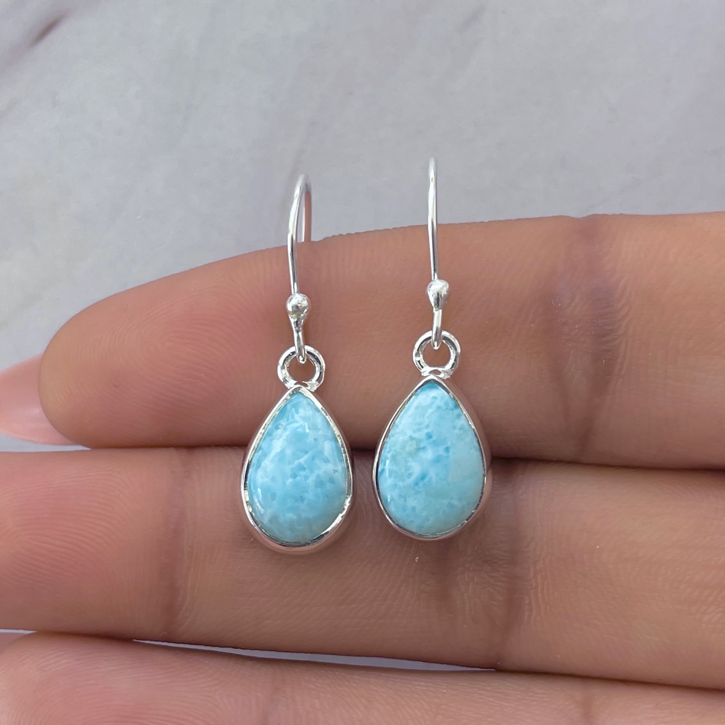 Larimar Earring-(LAR-E-3747.)