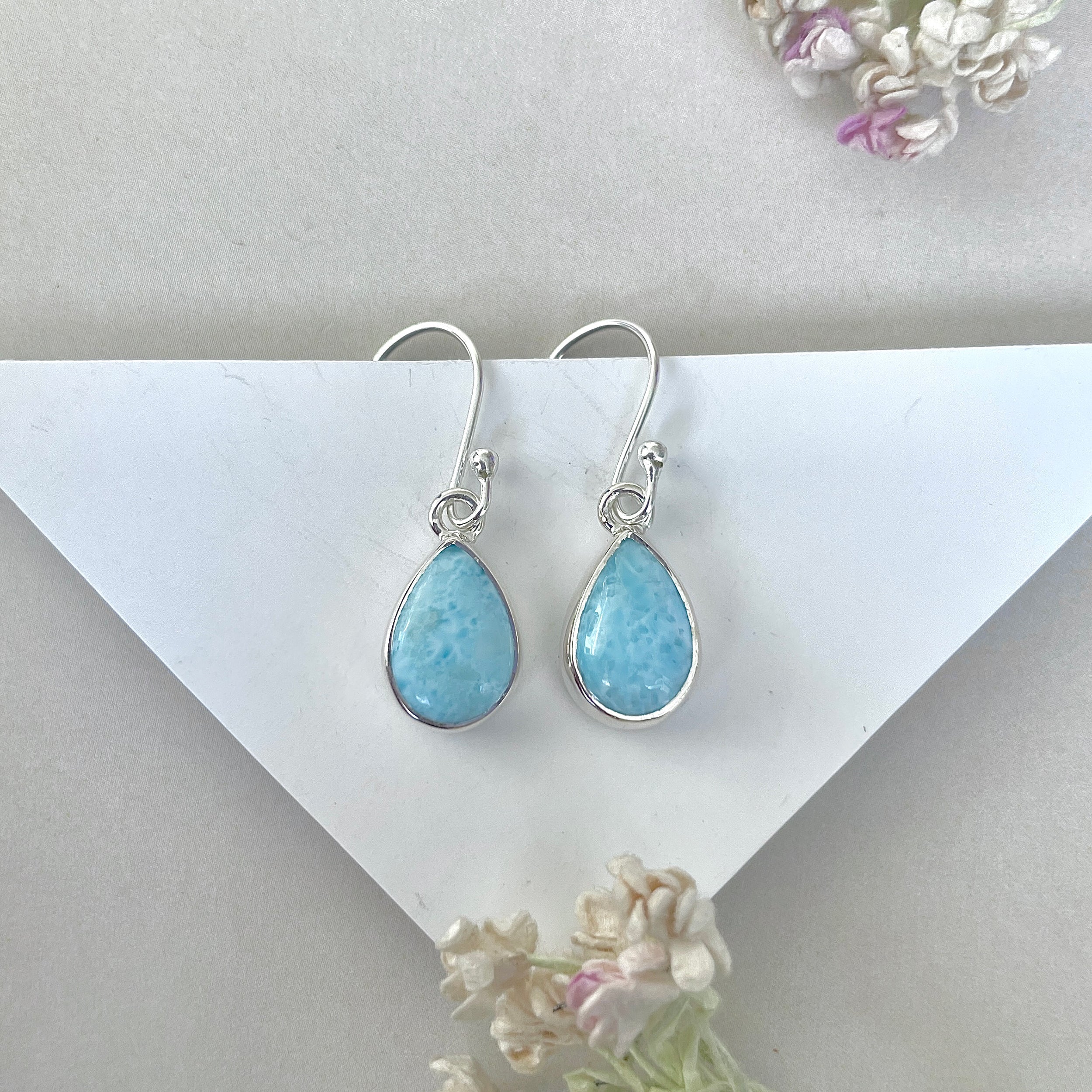 Larimar Earring-(LAR-E-3747.)