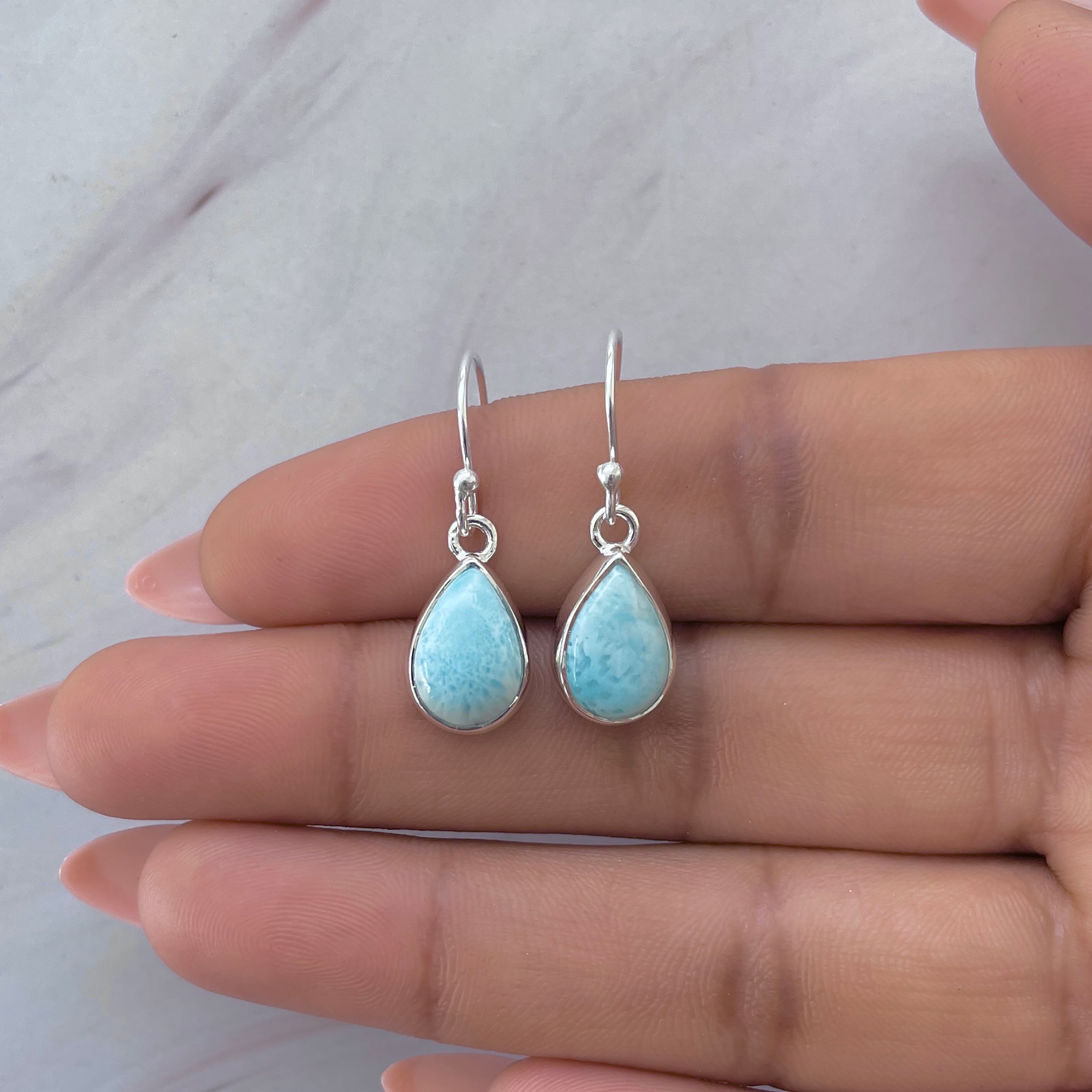 Larimar Earring-(LAR-E-3748.)