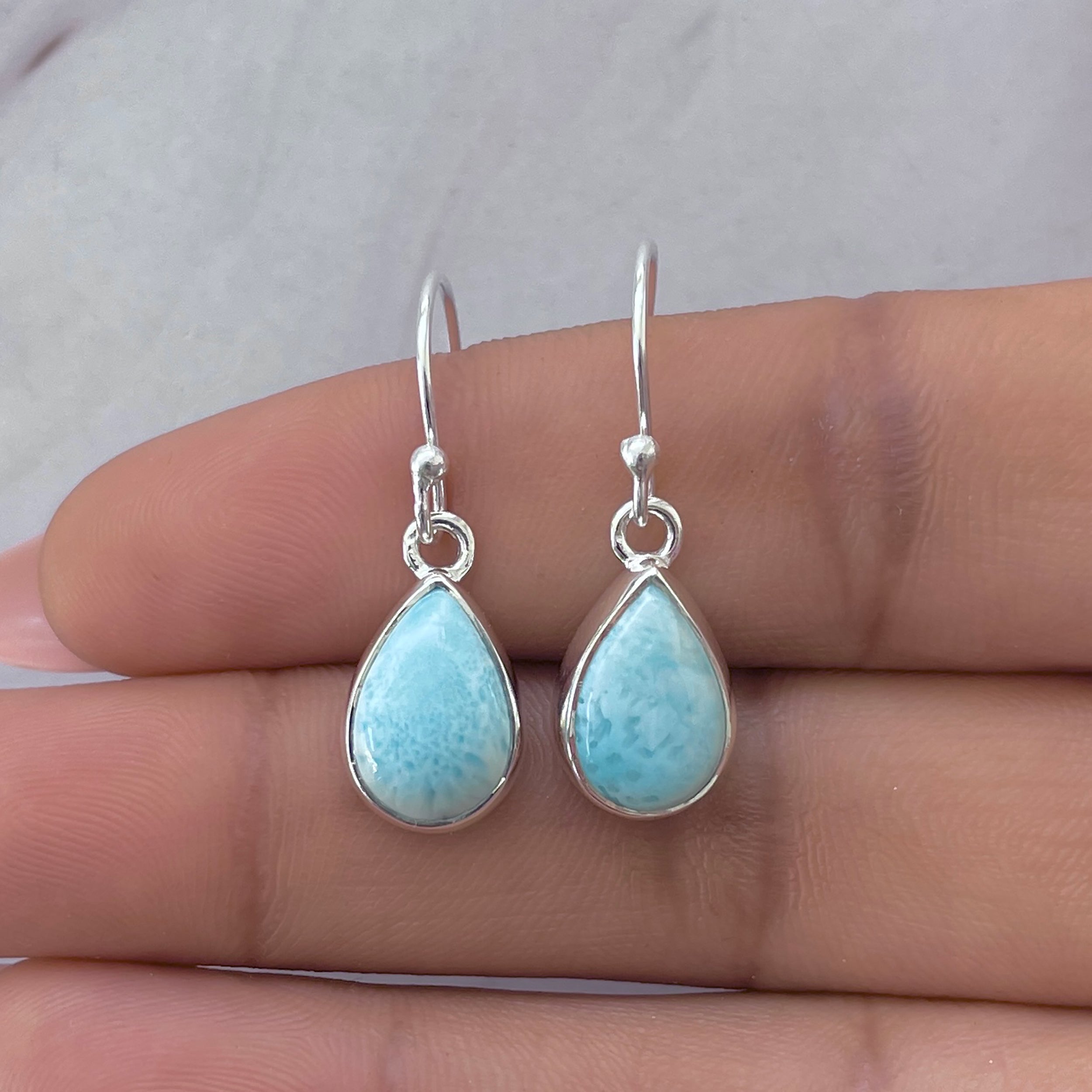 Larimar Earring-(LAR-E-3748.)