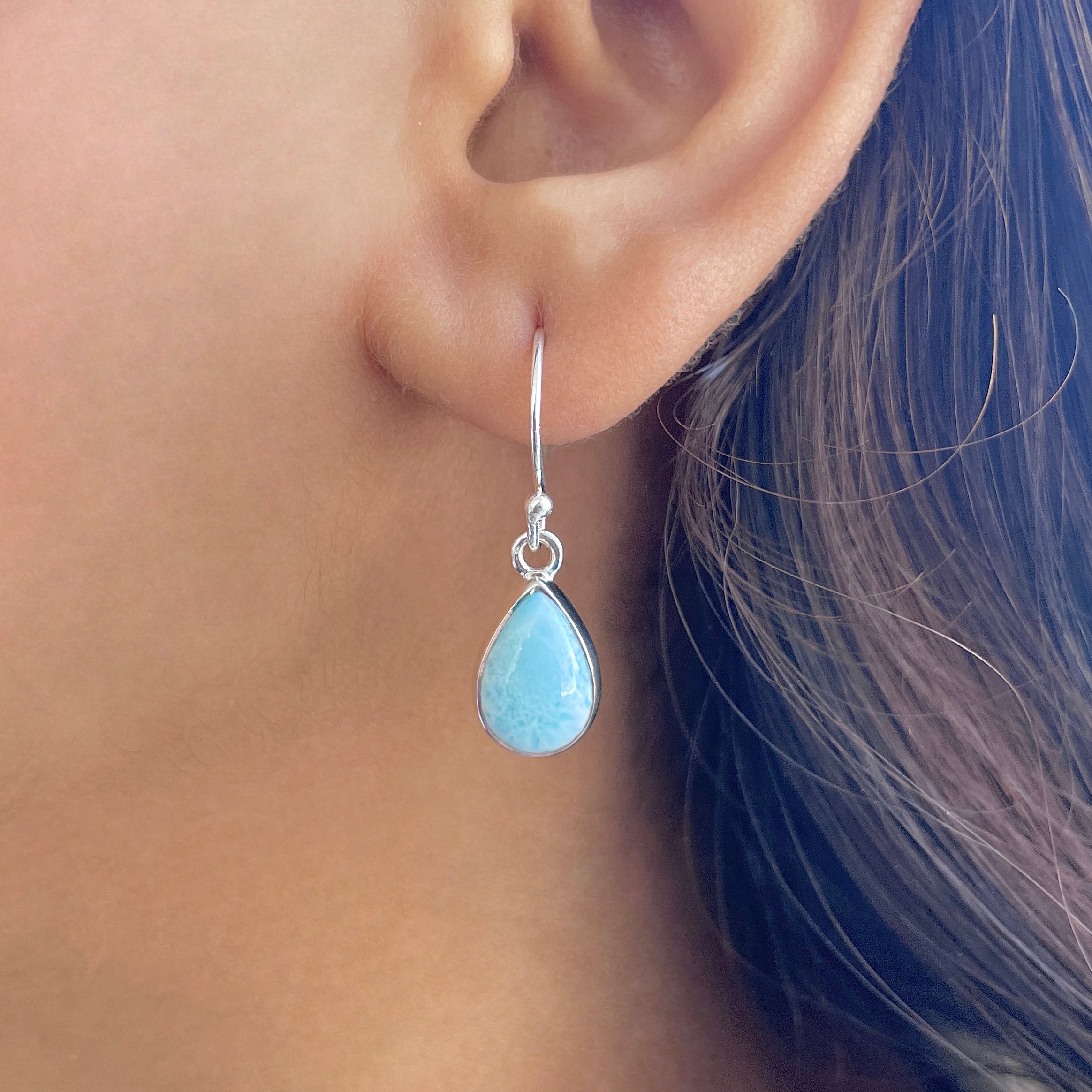 Larimar Earring-(LAR-E-3748.)