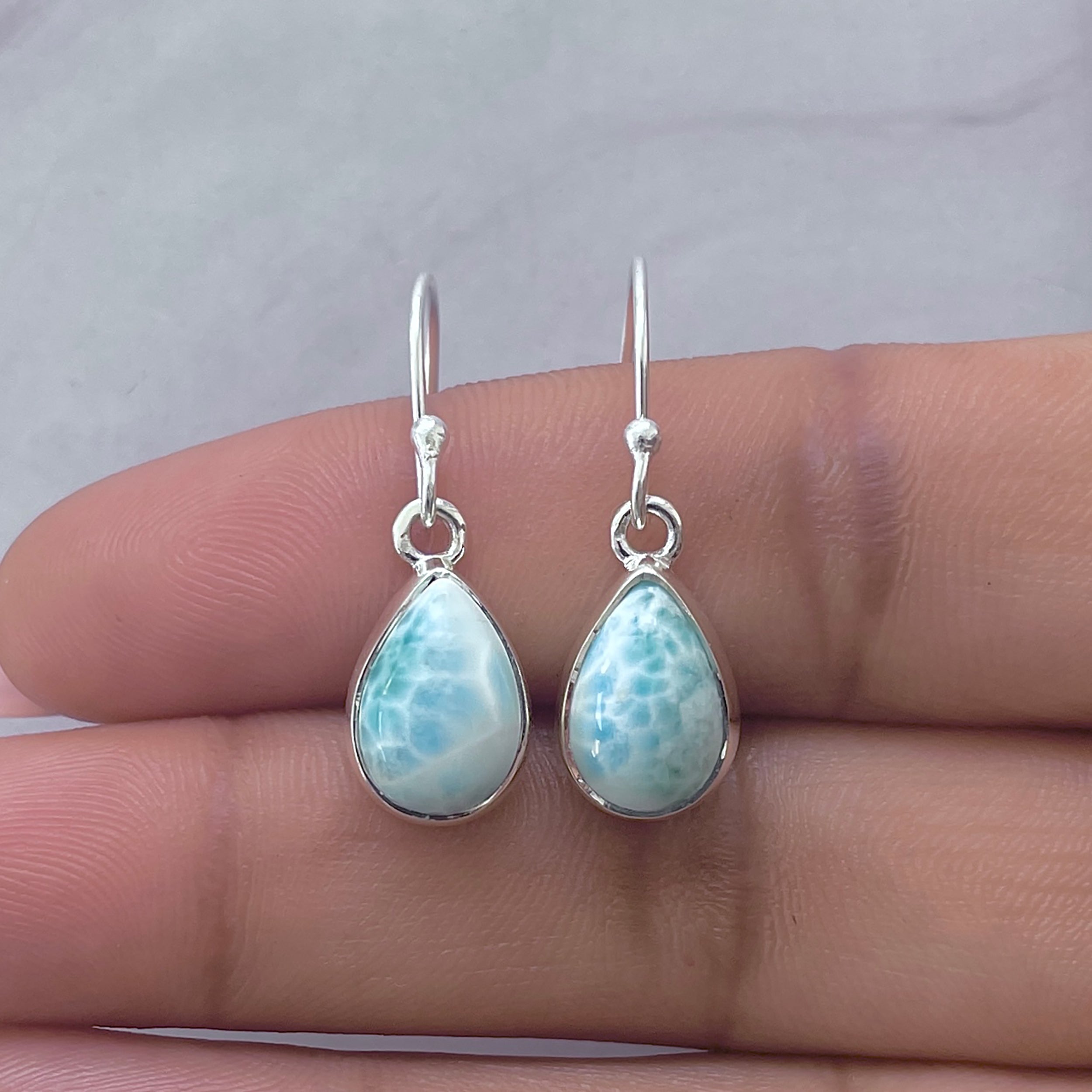 Larimar Earring-(LAR-E-3749.)