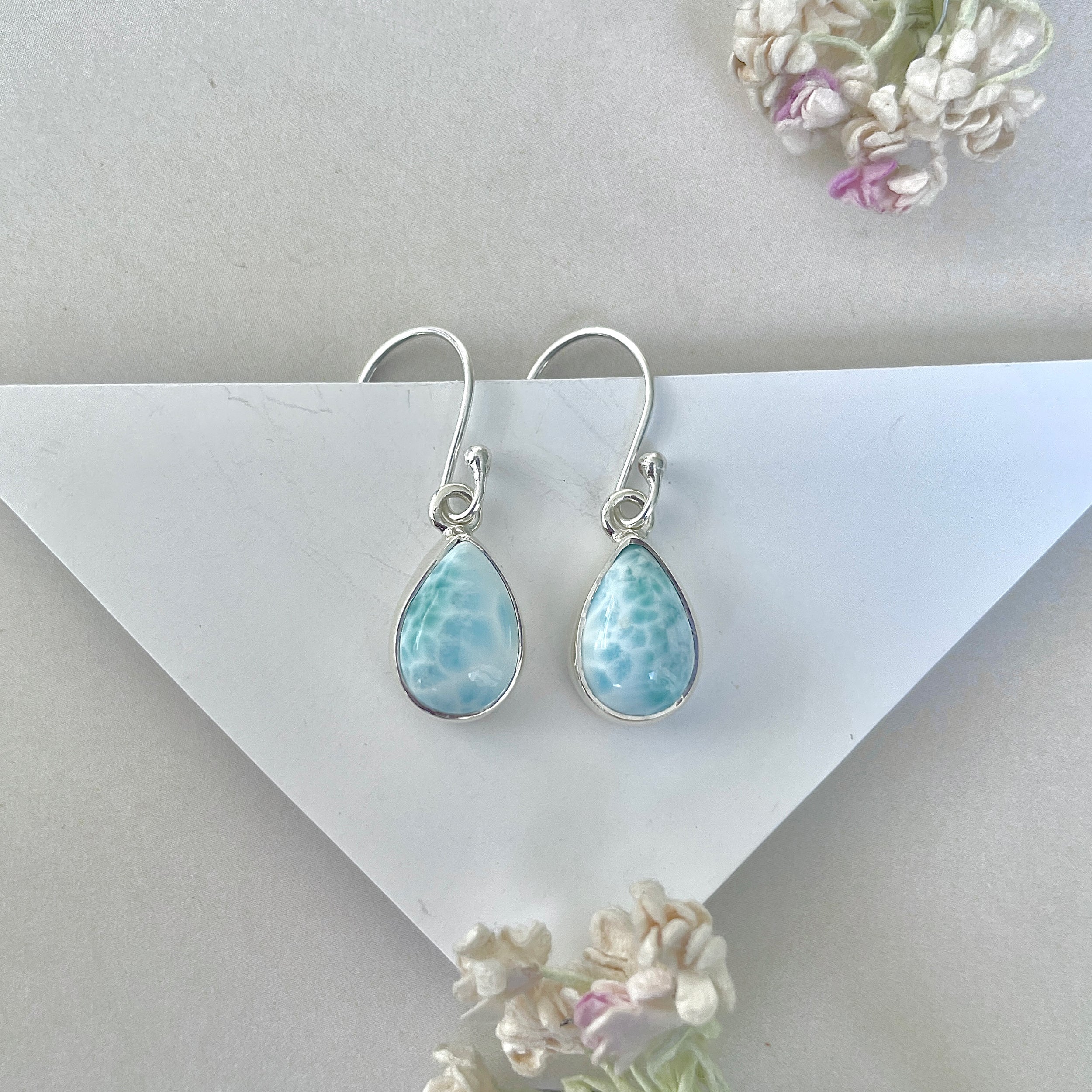 Larimar Earring-(LAR-E-3749.)
