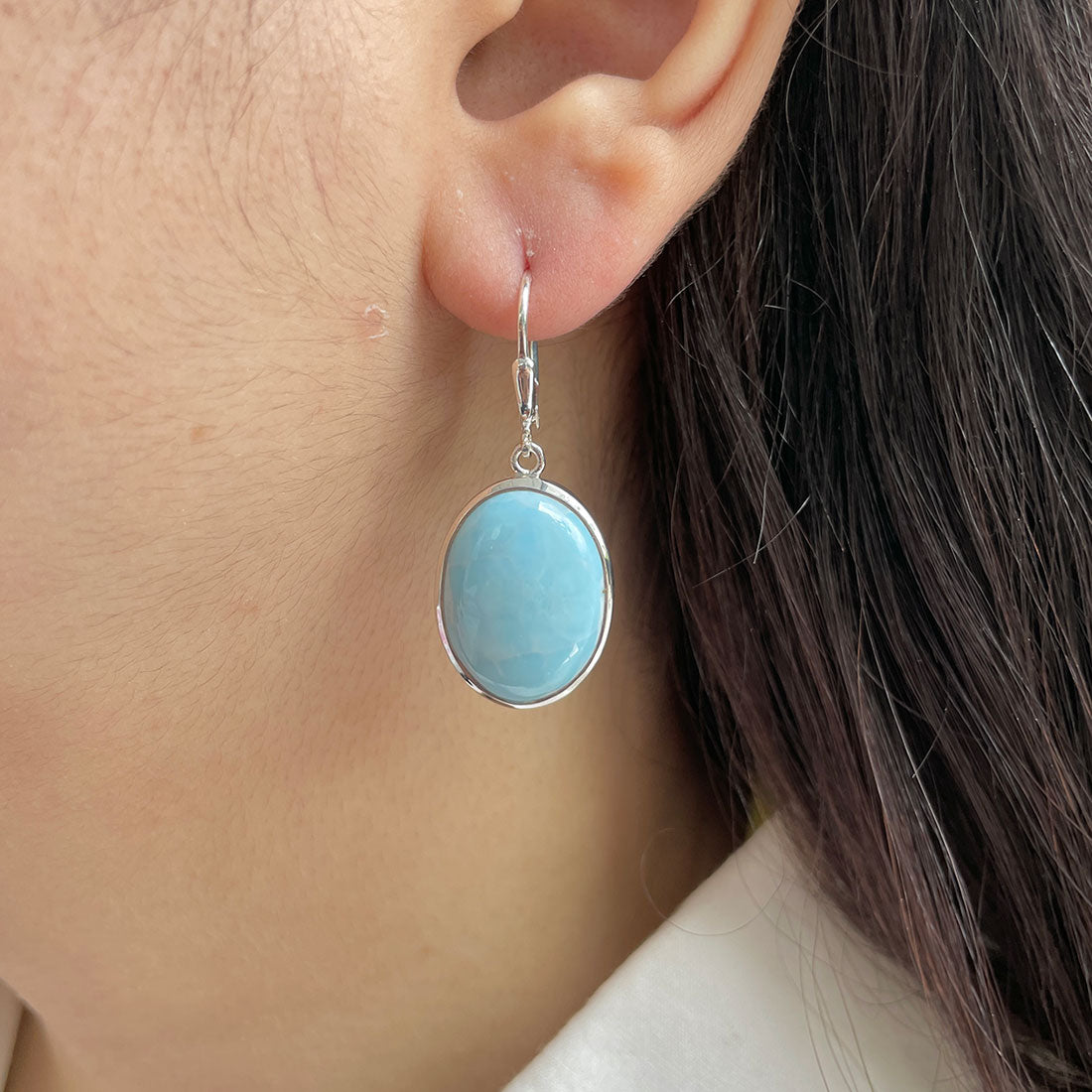 Larimar Earring-(LAR-E-375.)