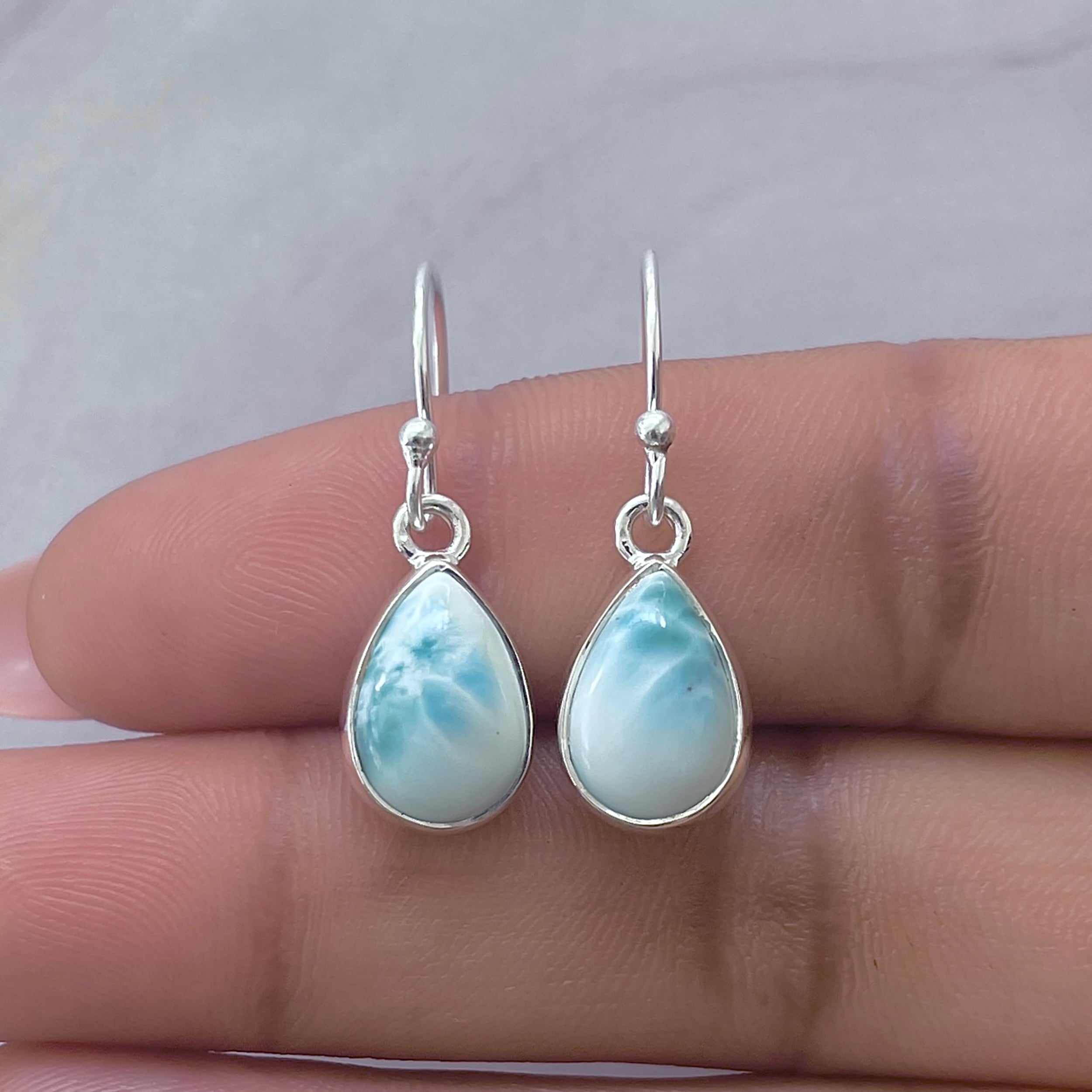 Larimar Earring-(LAR-E-3750.)