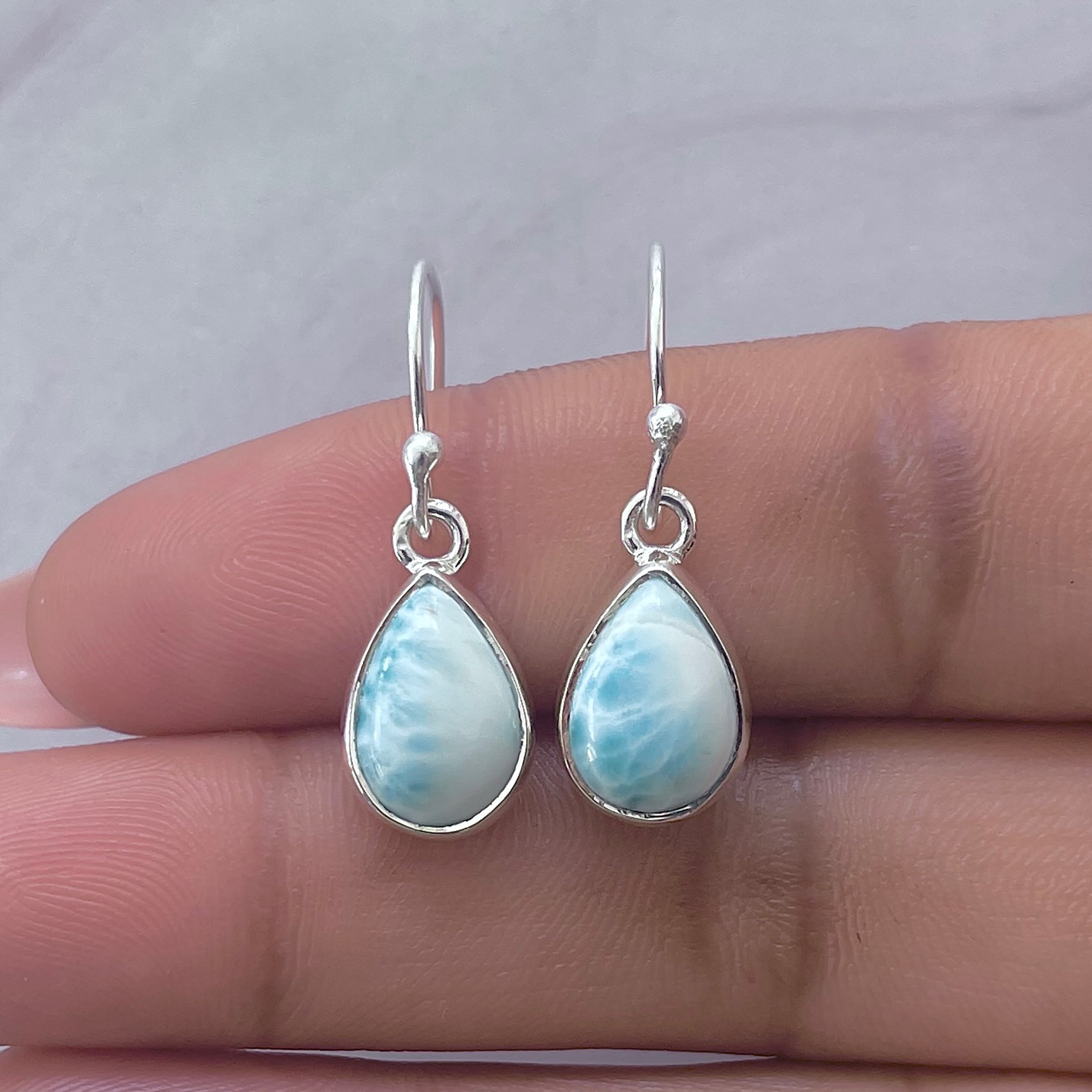 Larimar Earring-(LAR-E-3751.)