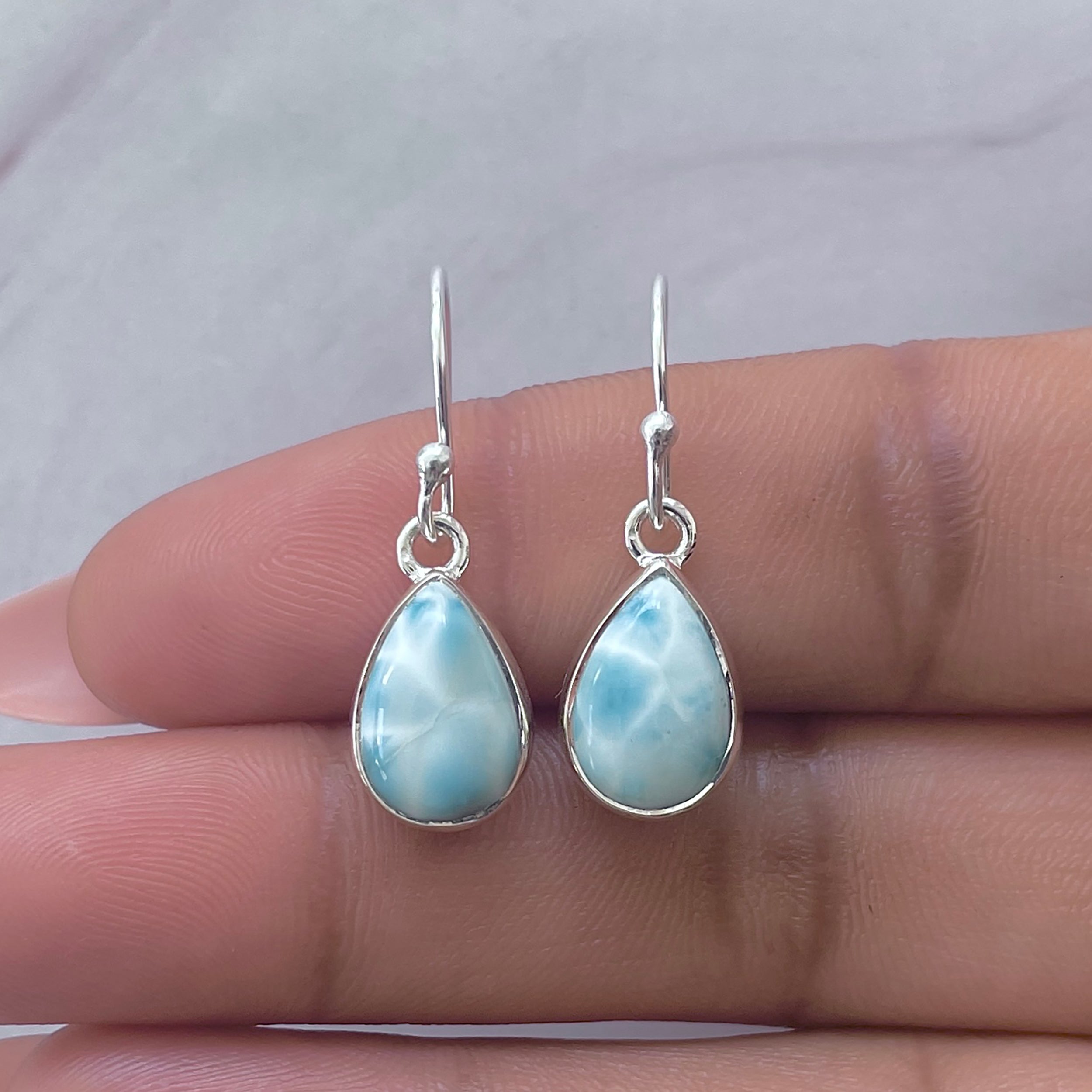 Larimar Earring-(LAR-E-3752.)