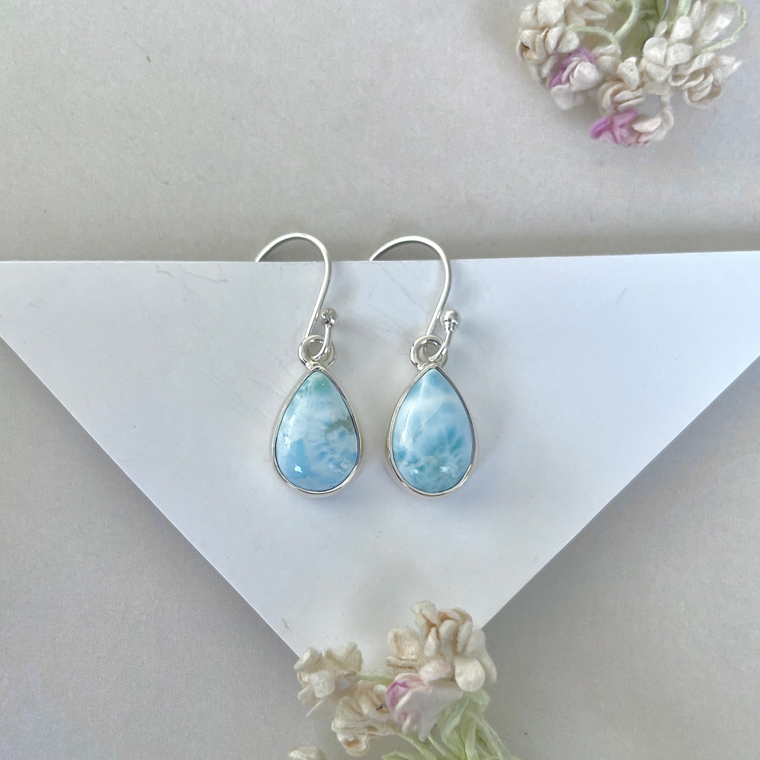 Larimar Earring-(LAR-E-3753.)