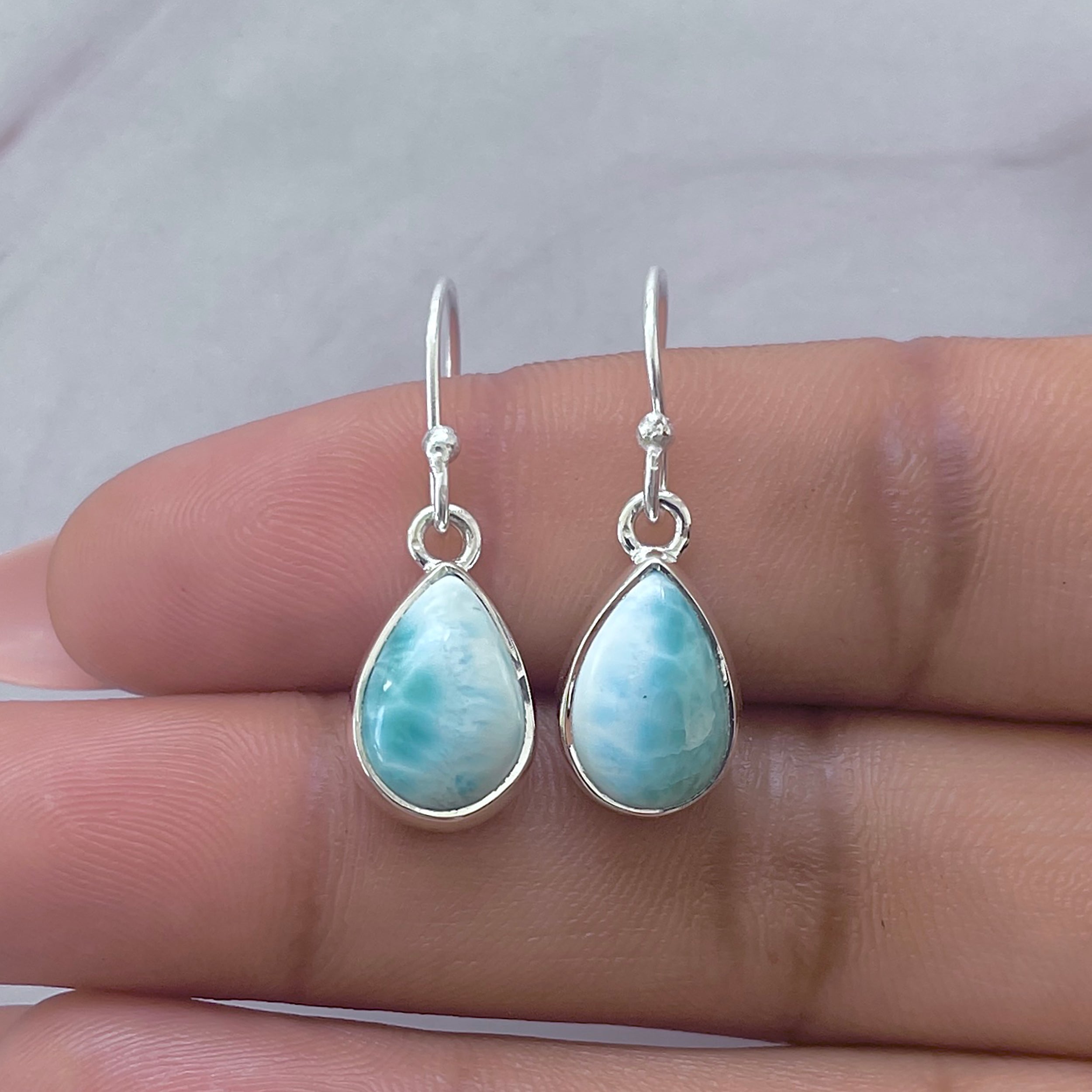 Larimar Earring-(LAR-E-3754.)