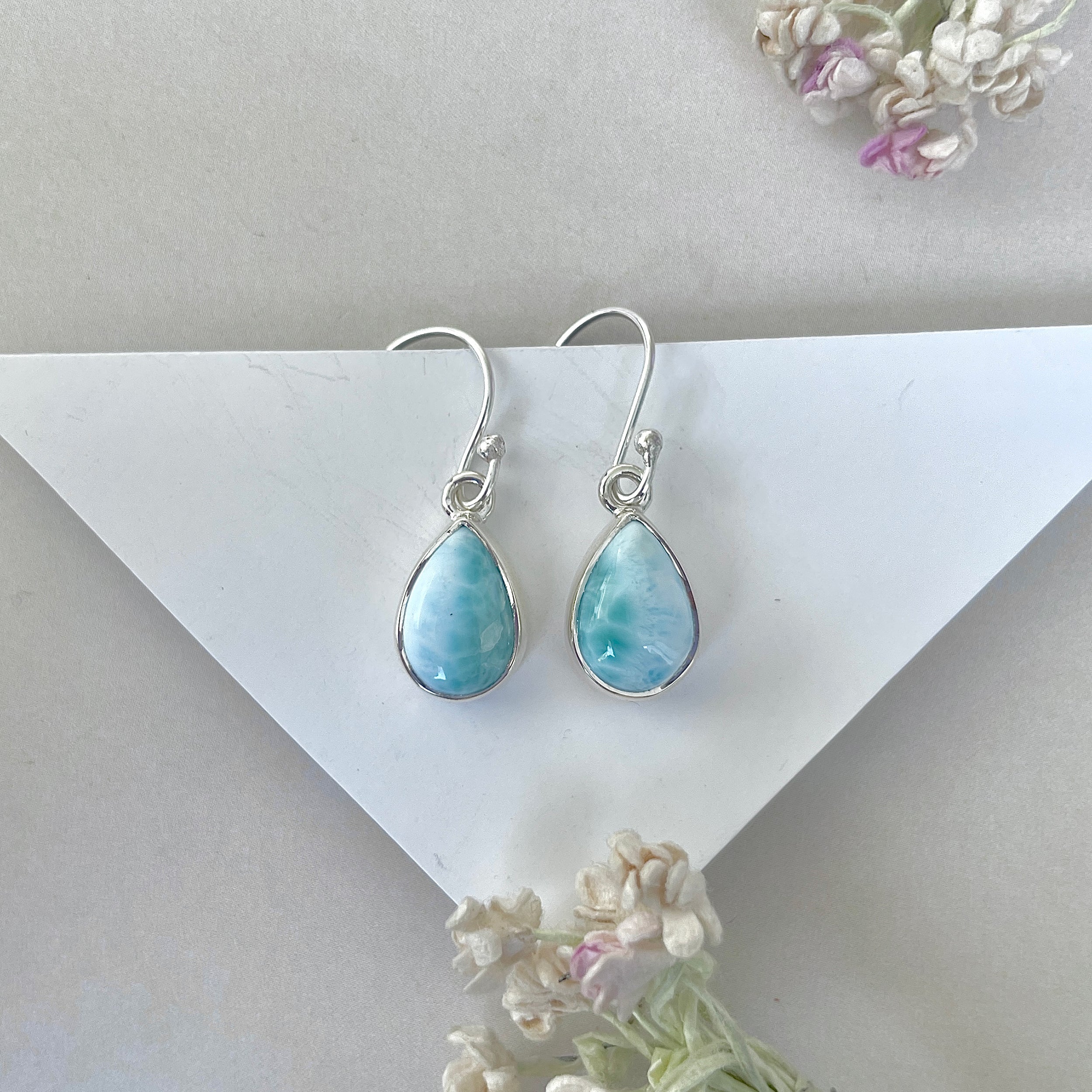 Larimar Earring-(LAR-E-3754.)