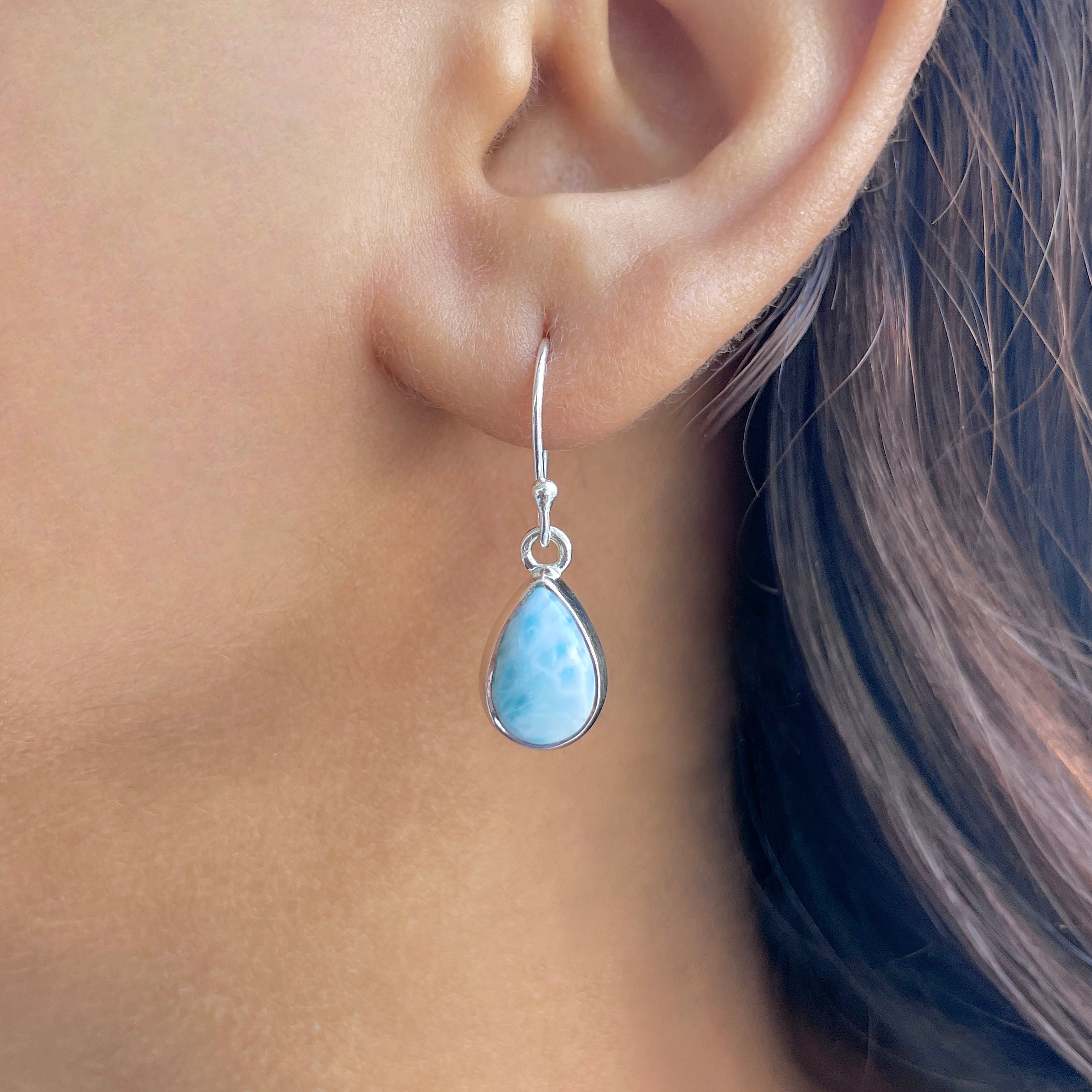 Larimar Earring-(LAR-E-3755.)